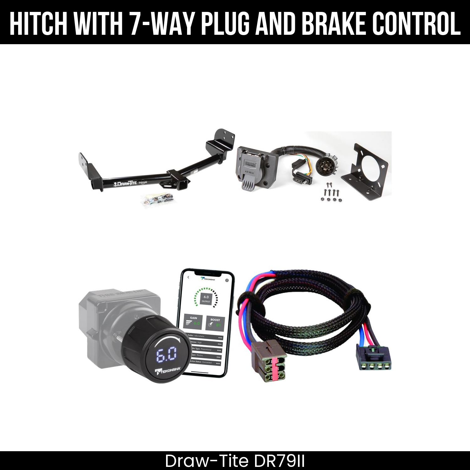 Draw Tite DR79II Hitch With 7 Way Plug And Brake Control Bundle Featureimg