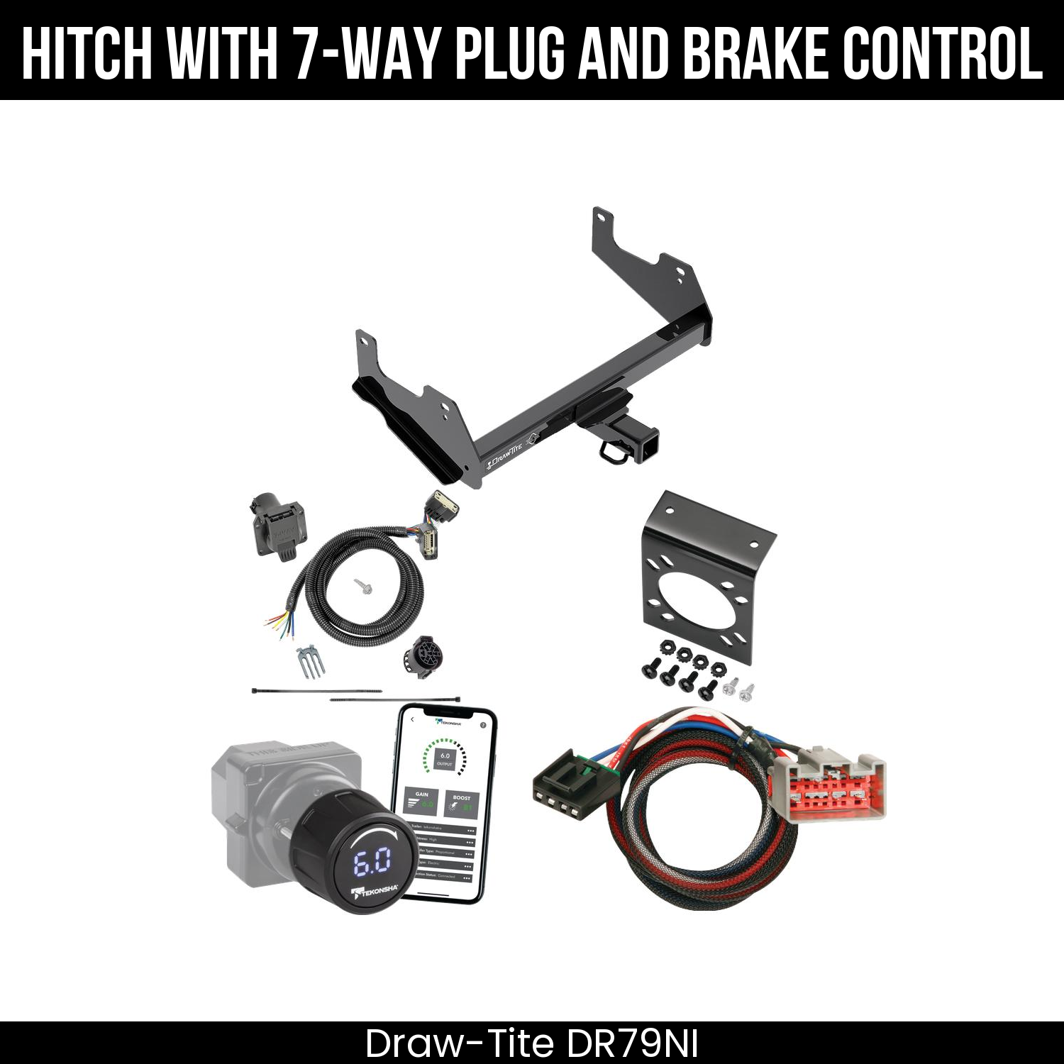 Draw Tite DR79NI Hitch With 7 Way Plug And Brake Control Bundle Featureimg