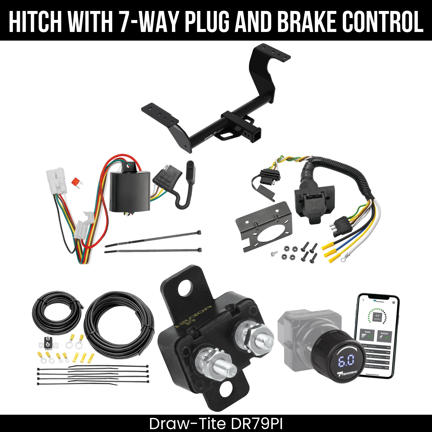 Draw Tite DR79PI Hitch With 7 Way Plug And Brake Control Bundle Featureimg