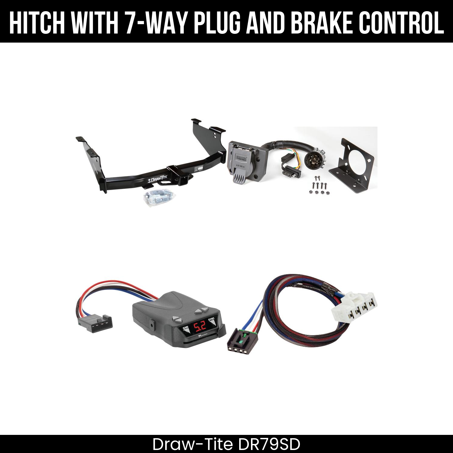 Trailer Hitch , 7-Way , Tekonsha Brakeman IV Brake Control