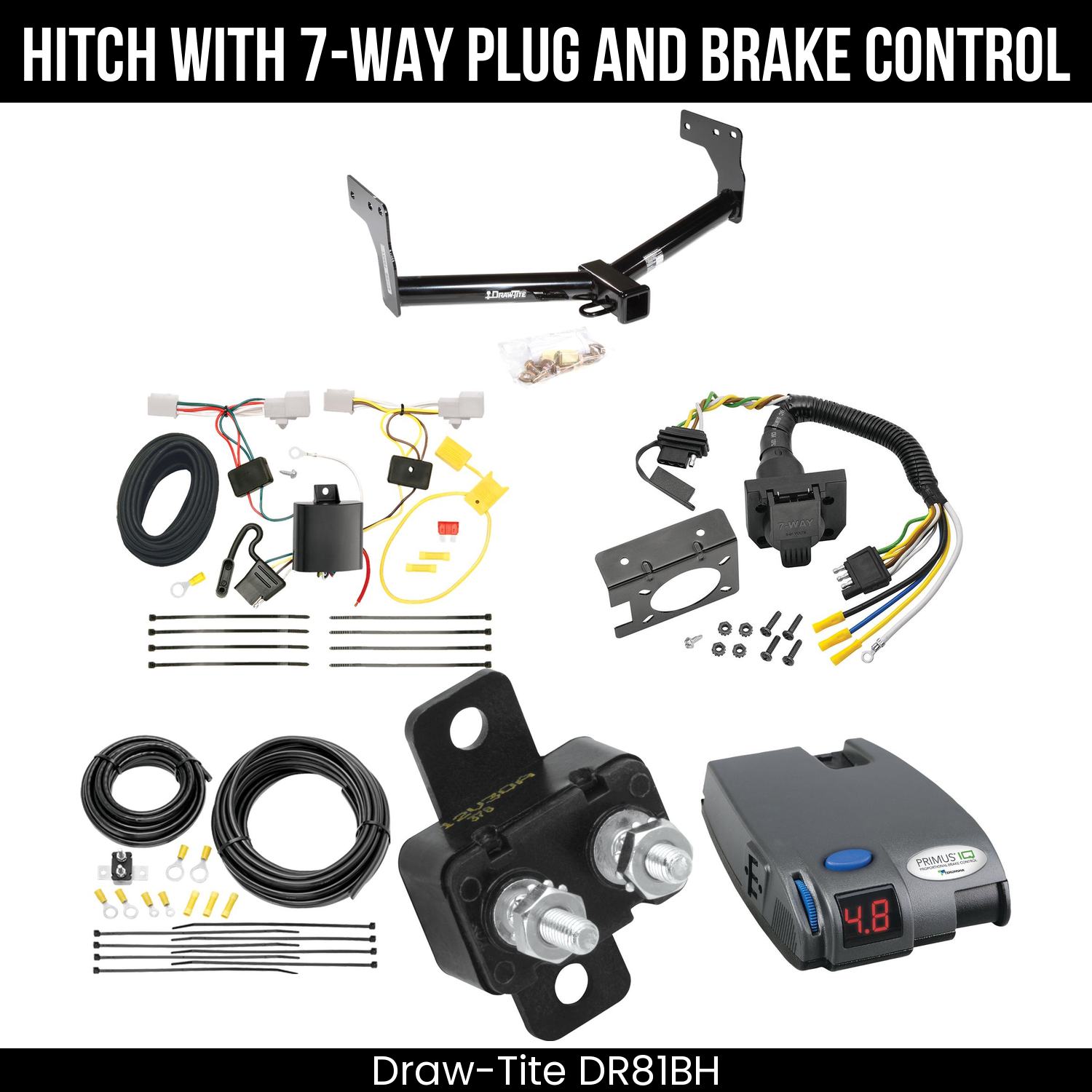 Trailer Hitch , 7-Way , Tekonsha Primus IQ Brake Control