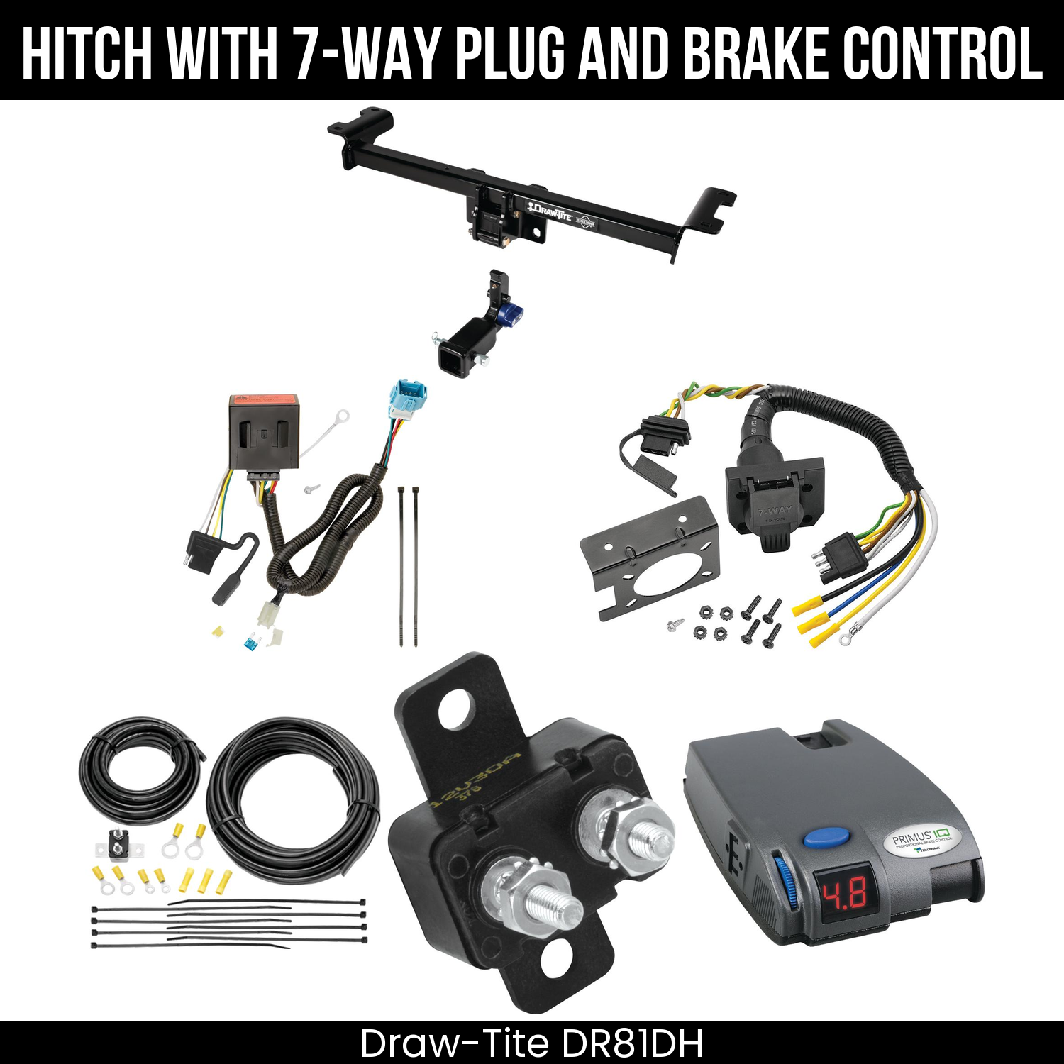 Trailer Hitch , 7-Way , Tekonsha Primus IQ Brake Control