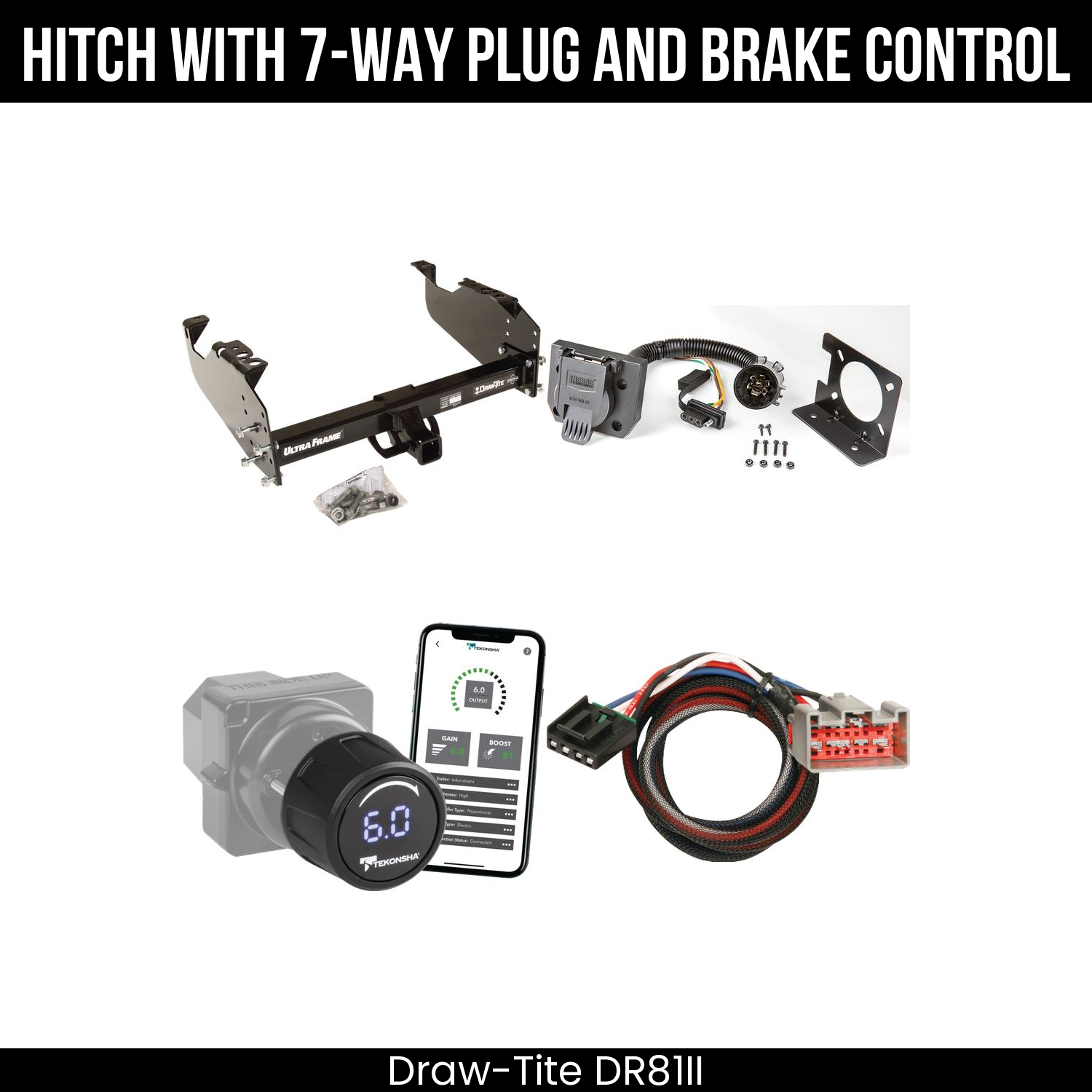 Draw Tite DR81II Hitch With 7 Way Plug And Brake Control Bundle Featureimg