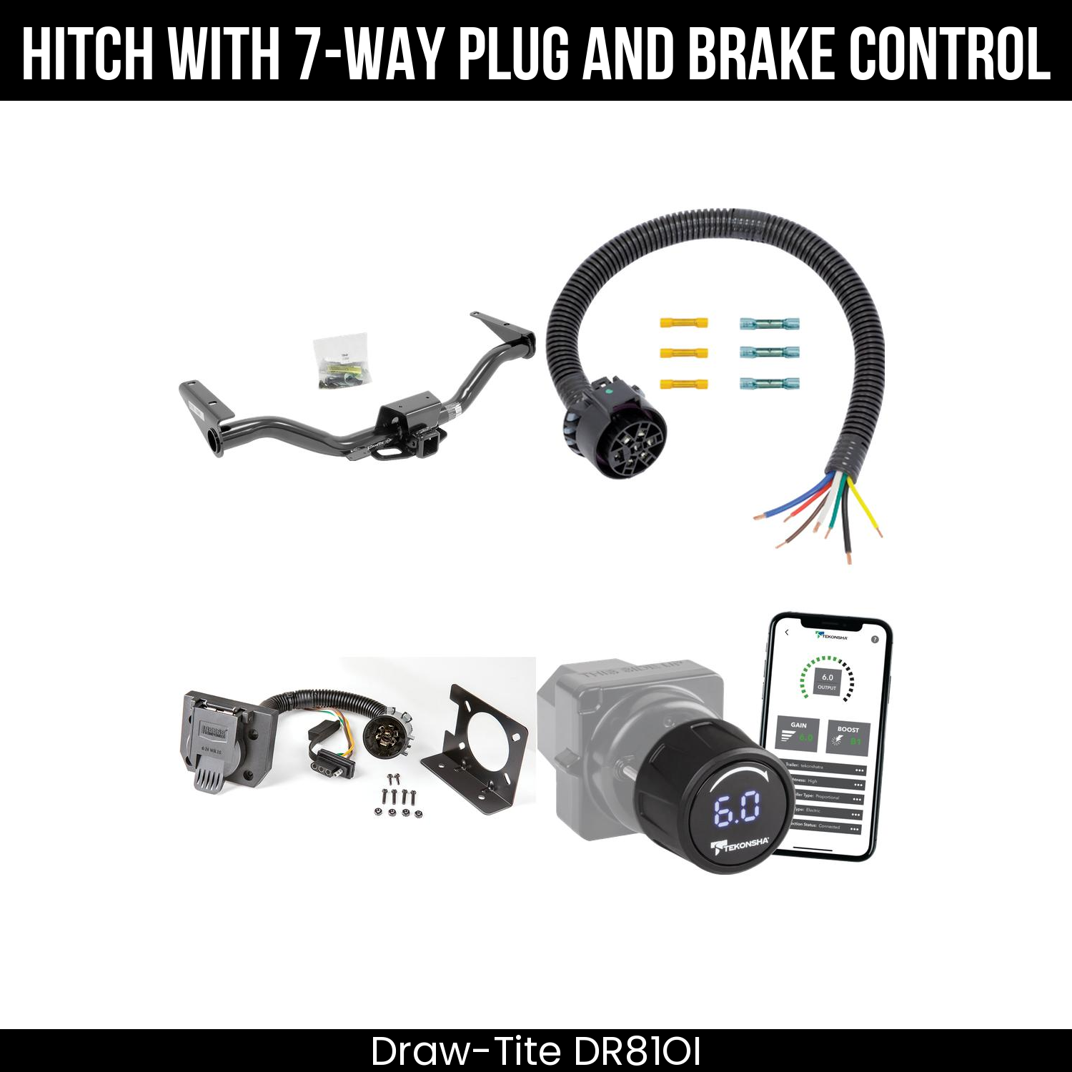 Draw Tite DR81OI Hitch With 7 Way Plug And Brake Control Bundle Featureimg