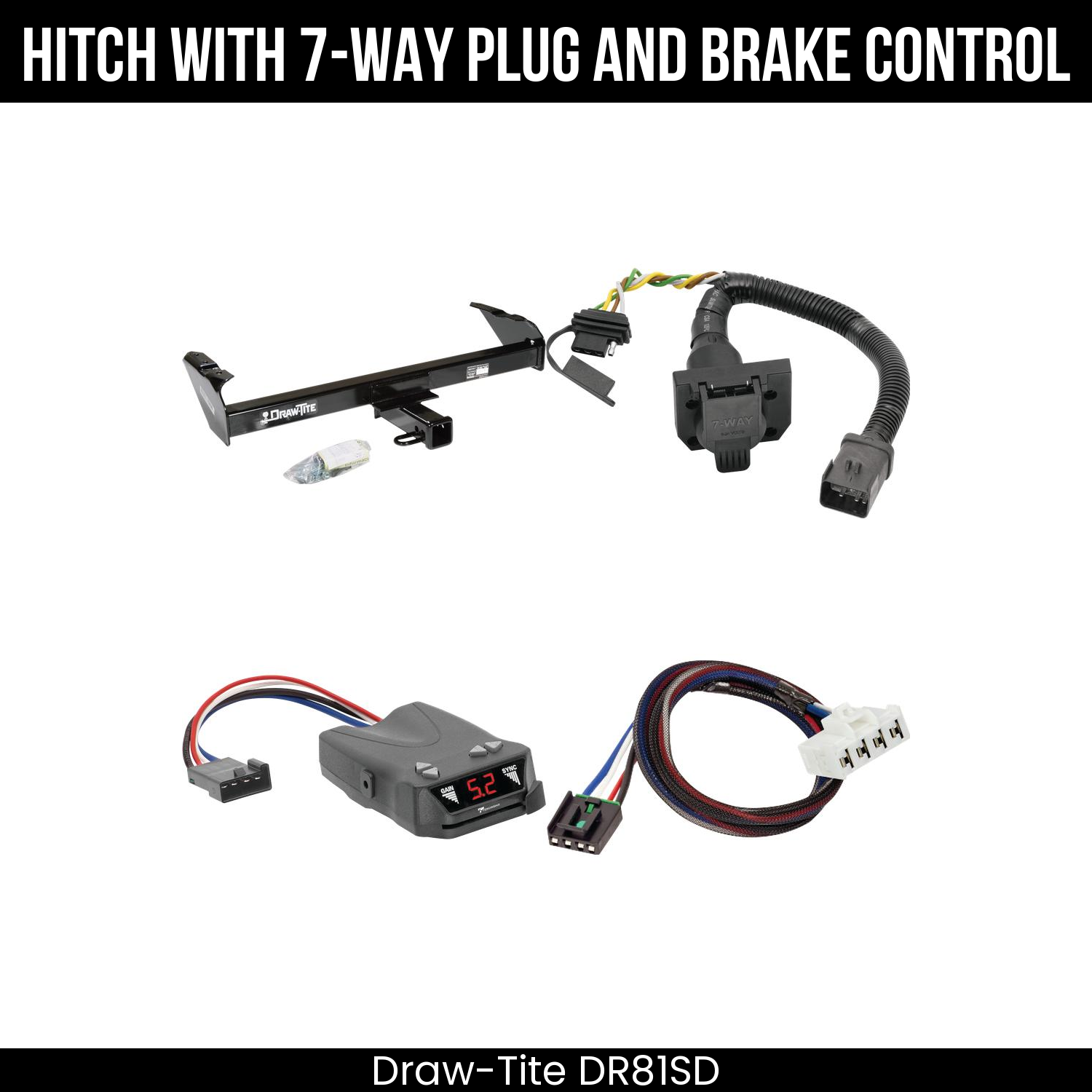 Trailer Hitch , 7-Way , Tekonsha Brakeman IV Brake Control