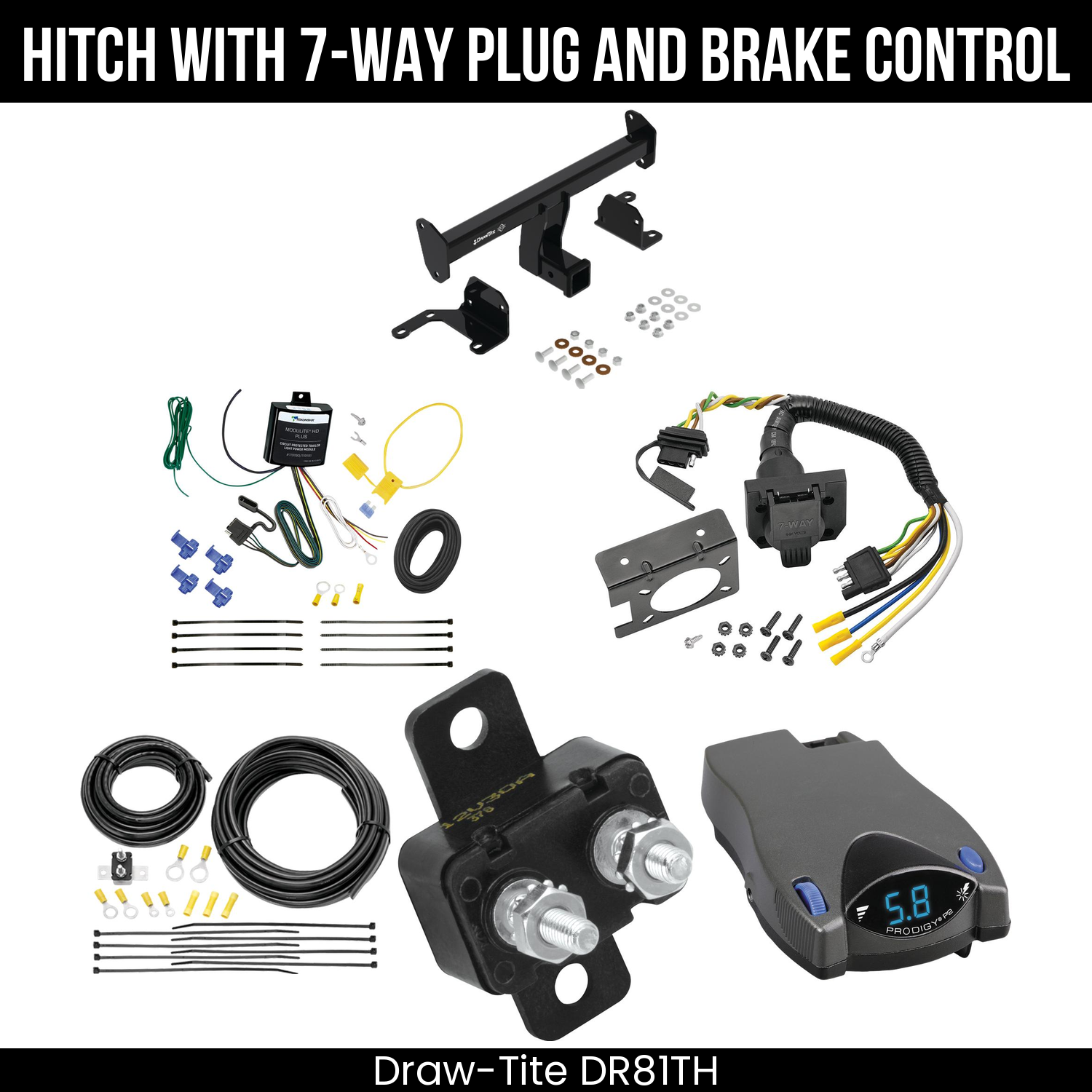 Trailer Hitch , 7-Way , Tekonsha Prodigy P2 Brake Control