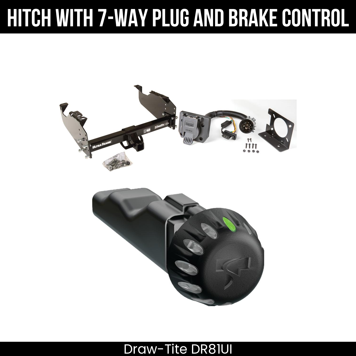 Draw Tite DR81UI Hitch With 7 Way Plug And Brake Control Bundle Featureimg