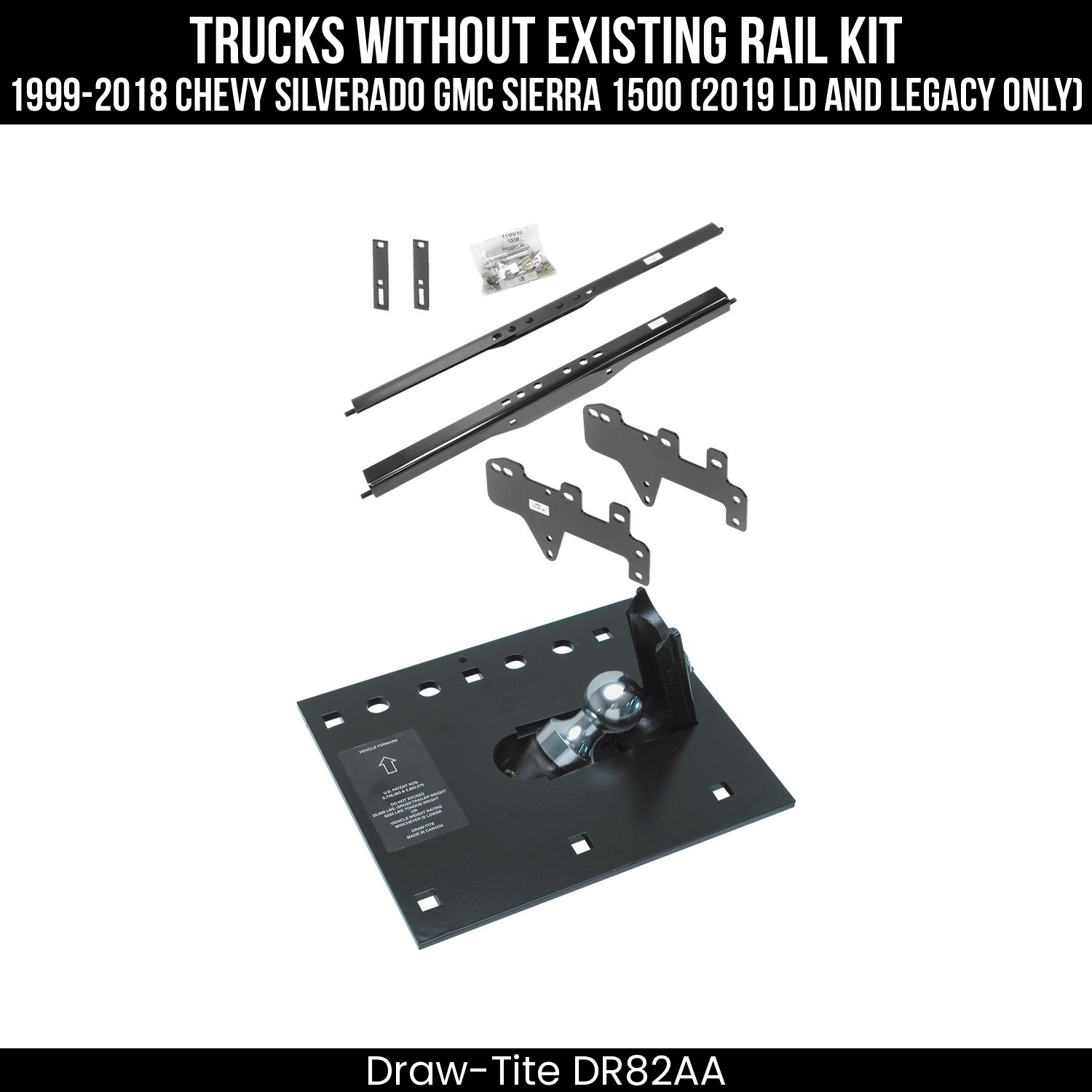 Gooseneck Rail Kit,Fold-Down Gooseneck Hitch Head