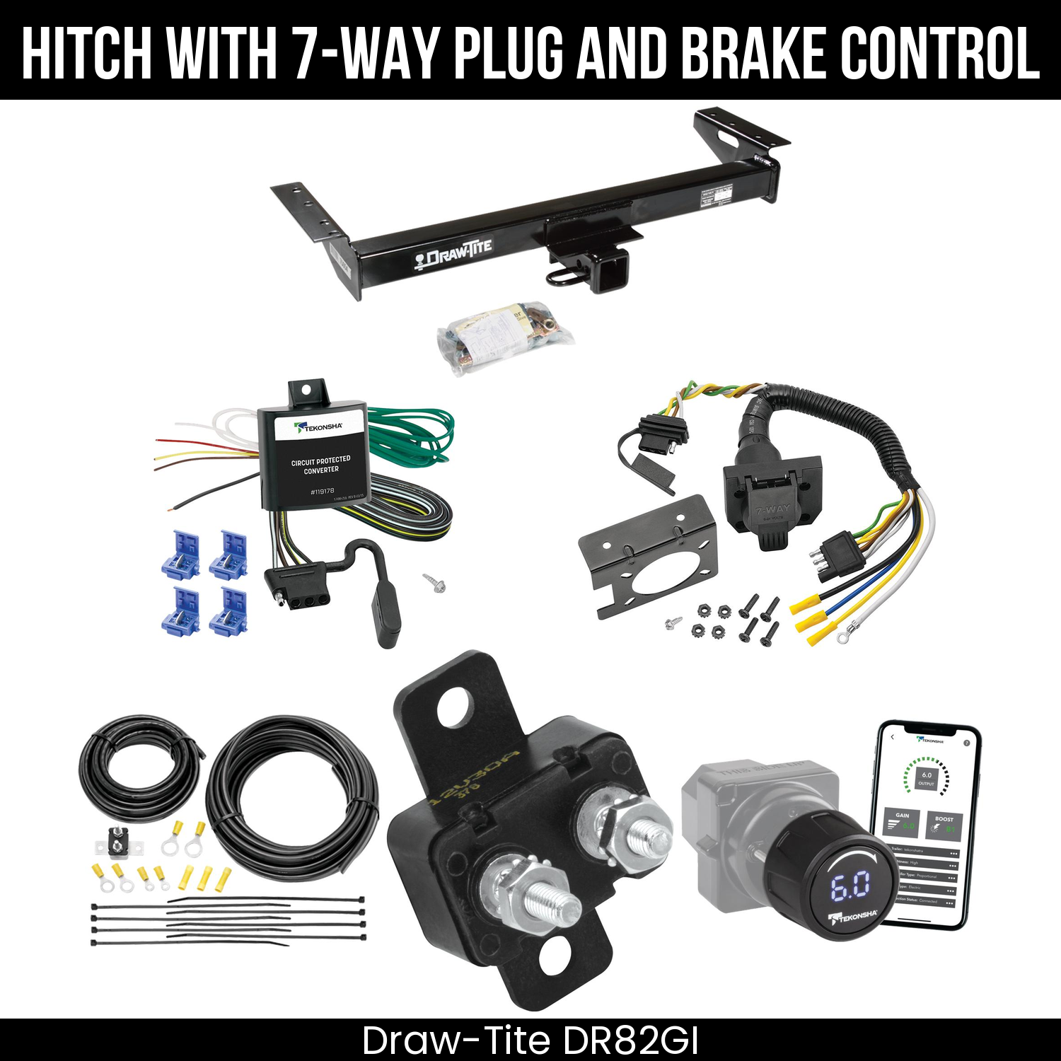 Draw Tite DR82GI Hitch With 7 Way Plug And Brake Control Bundle Featureimg