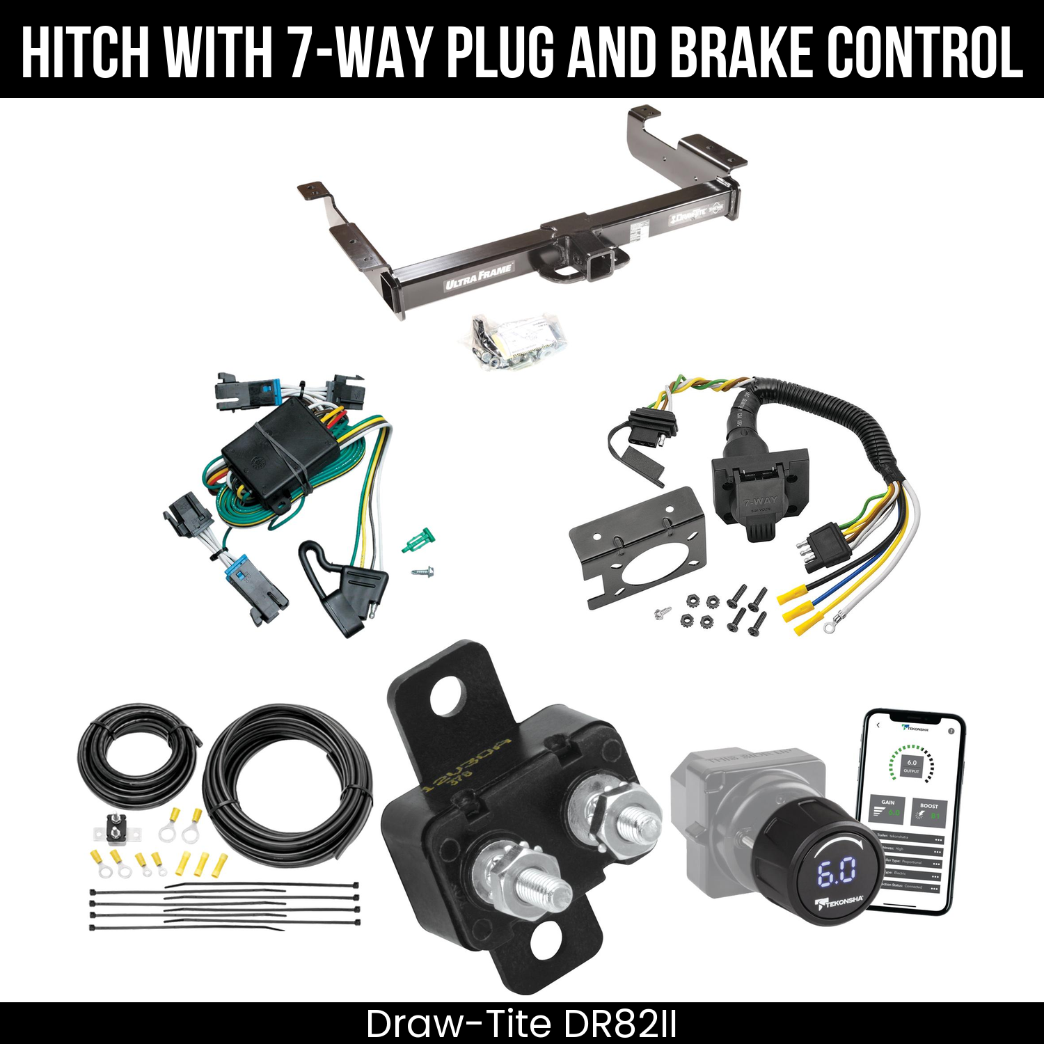 Draw Tite DR82II Hitch With 7 Way Plug And Brake Control Bundle Featureimg