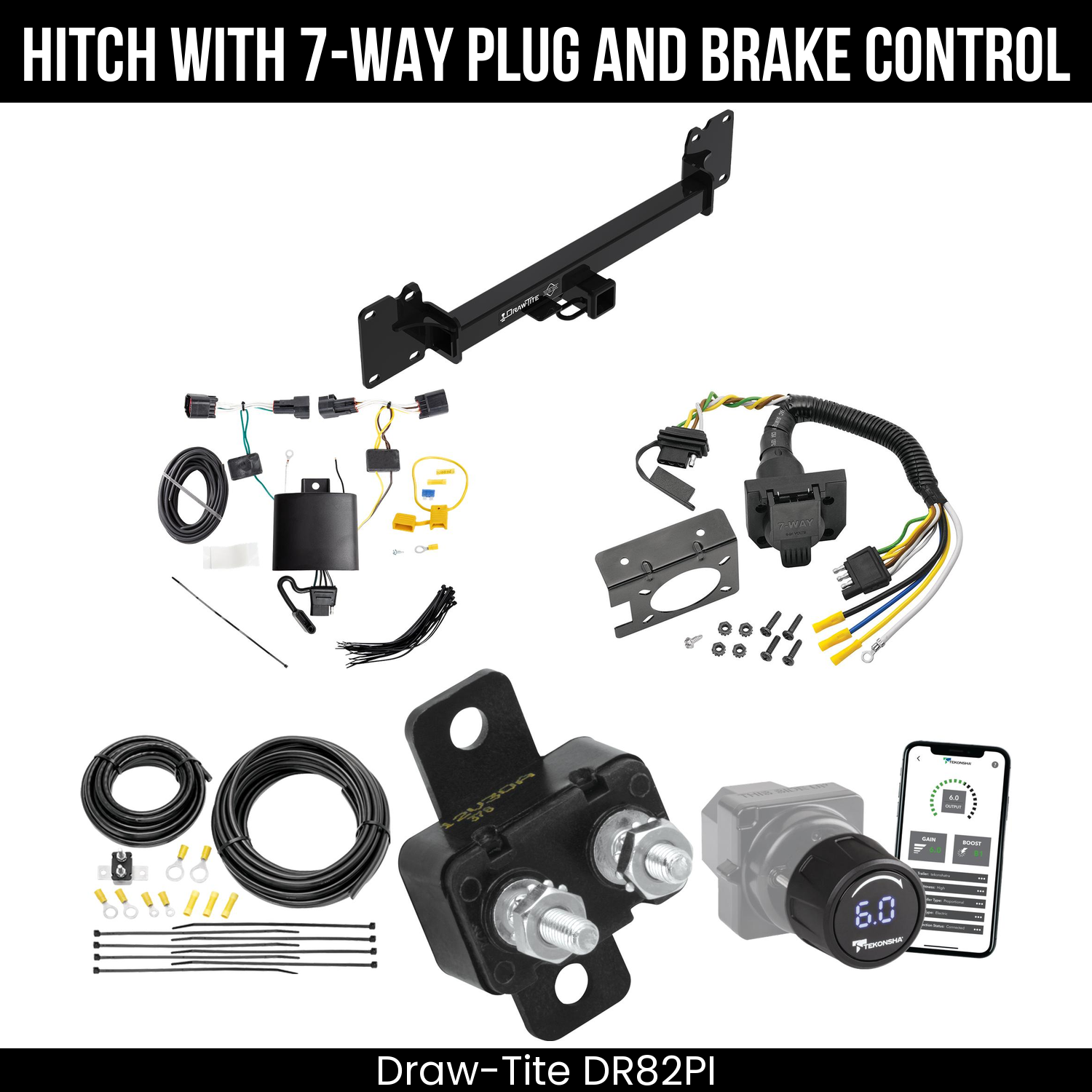 Draw Tite DR82PI Hitch With 7 Way Plug And Brake Control Bundle Featureimg