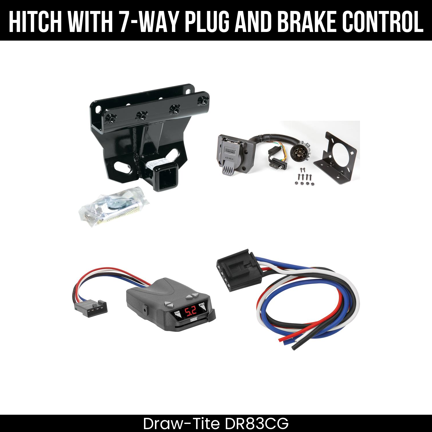 Trailer Hitch , 7-Way , Reese Brakeman IV Brake Control