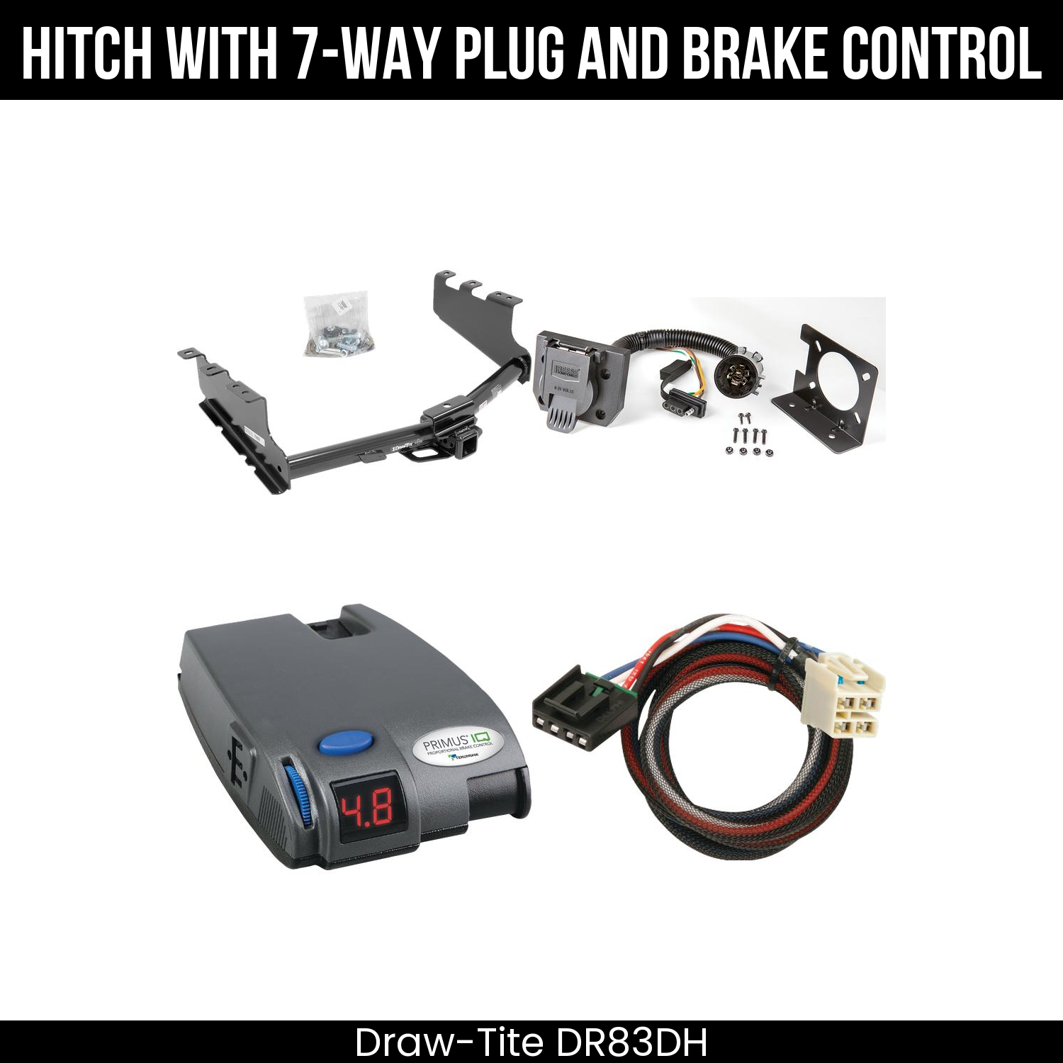 Trailer Hitch , 7-Way , Tekonsha Primus IQ Brake Control