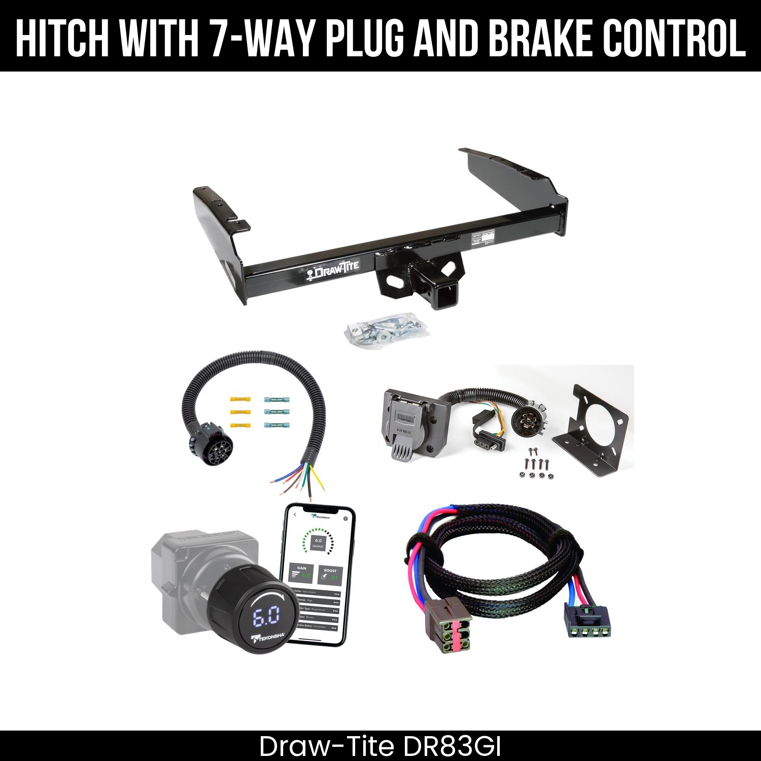 Draw Tite DR83GI Hitch With 7 Way Plug And Brake Control Bundle Featureimg