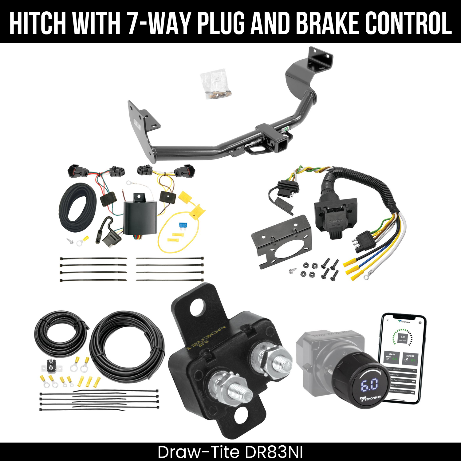 Draw Tite DR83NI Hitch With 7 Way Plug And Brake Control Bundle Featureimg