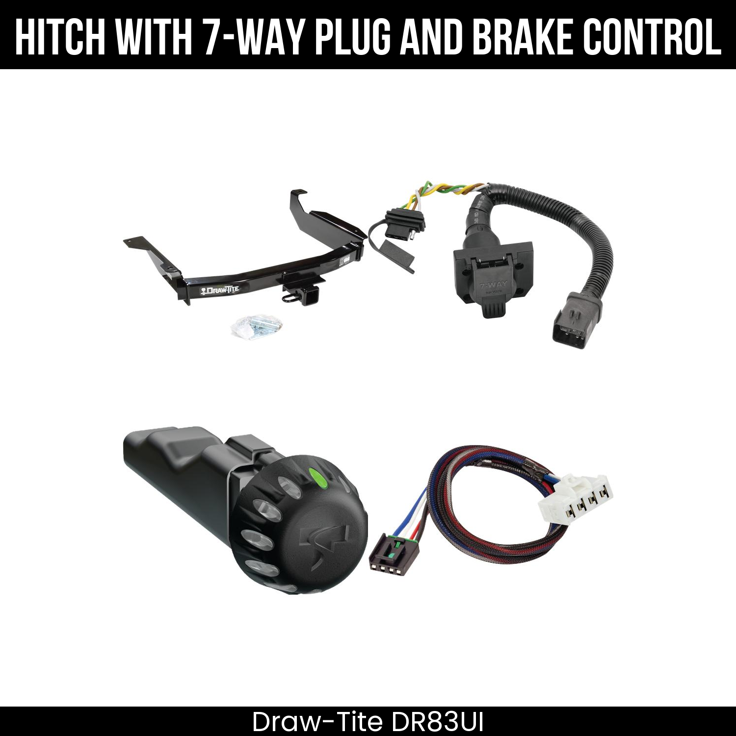 Draw Tite DR83UI Hitch With 7 Way Plug And Brake Control Bundle Featureimg