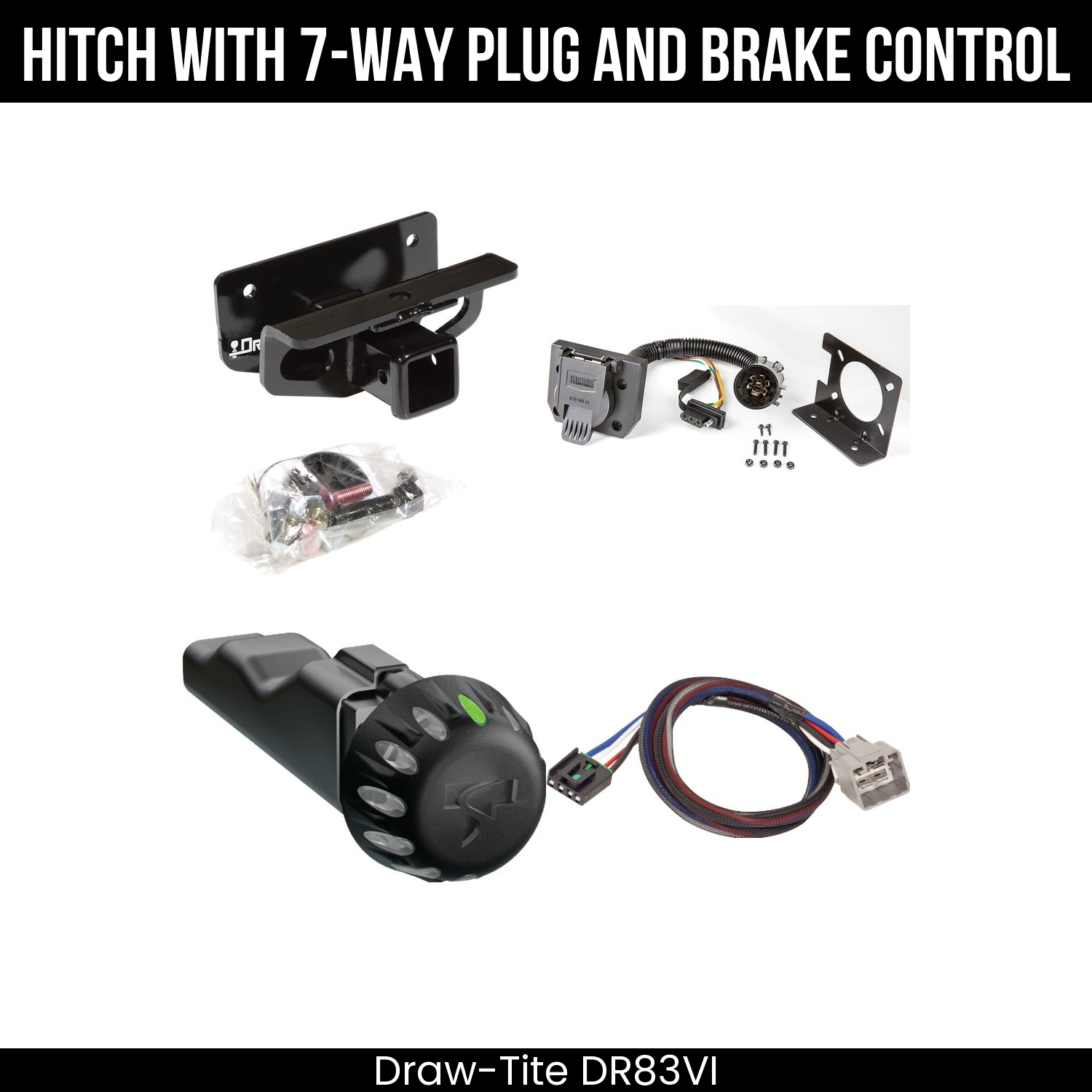 Draw Tite DR83VI Hitch With 7 Way Plug And Brake Control Bundle Featureimg