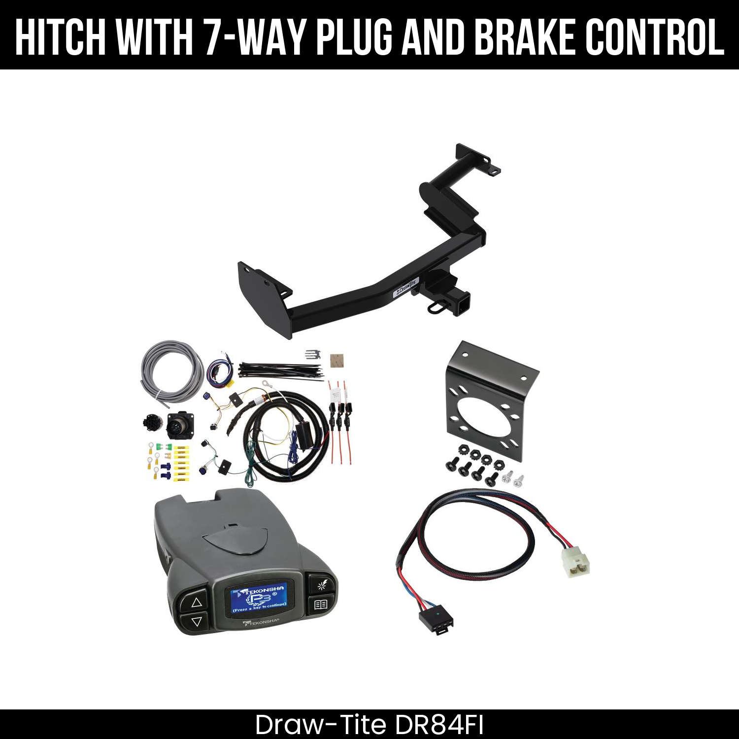 Draw Tite DR84FI Hitch With 7 Way Plug And Brake Control Bundle Featureimg