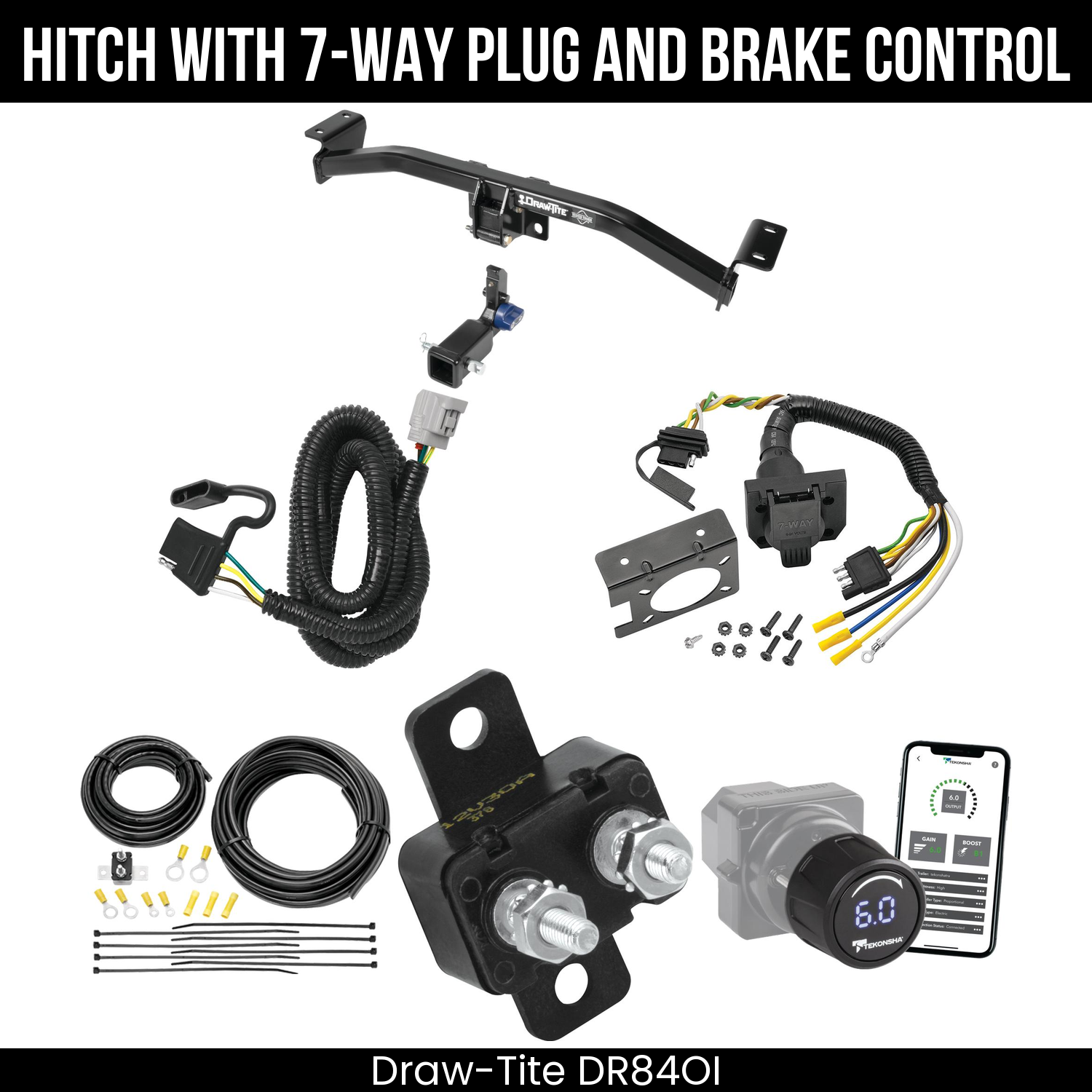 Draw Tite DR84OI Hitch With 7 Way Plug And Brake Control Bundle Featureimg