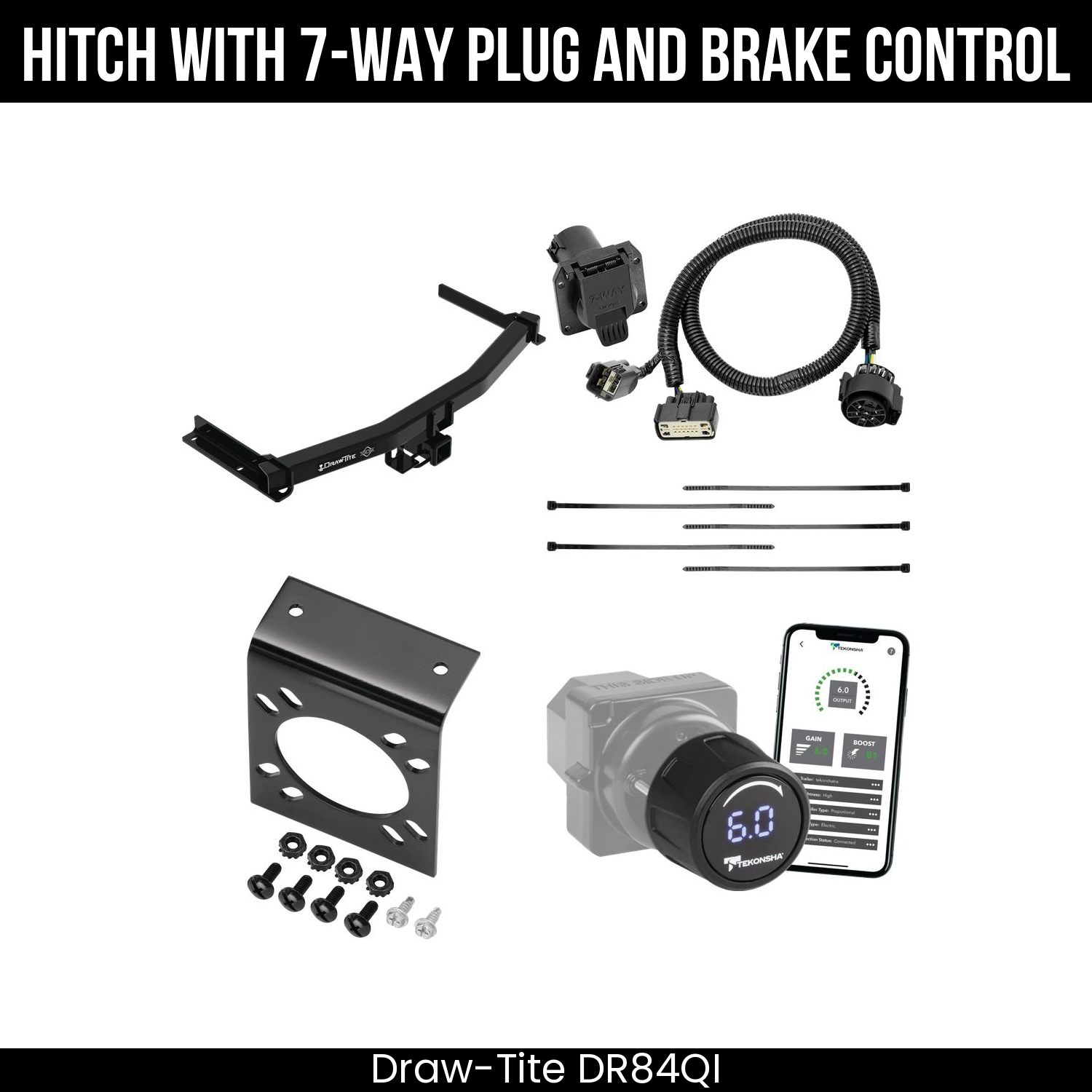 Draw Tite DR84QI Hitch With 7 Way Plug And Brake Control Bundle Featureimg