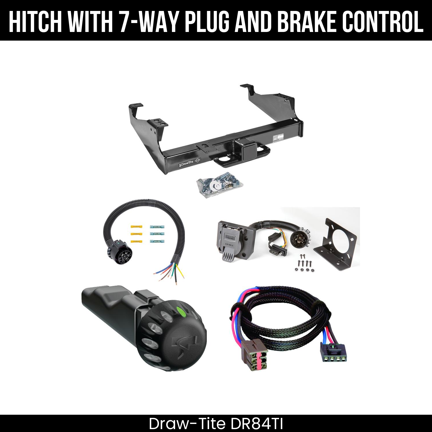 Draw Tite DR84TI Hitch With 7 Way Plug And Brake Control Bundle Featureimg