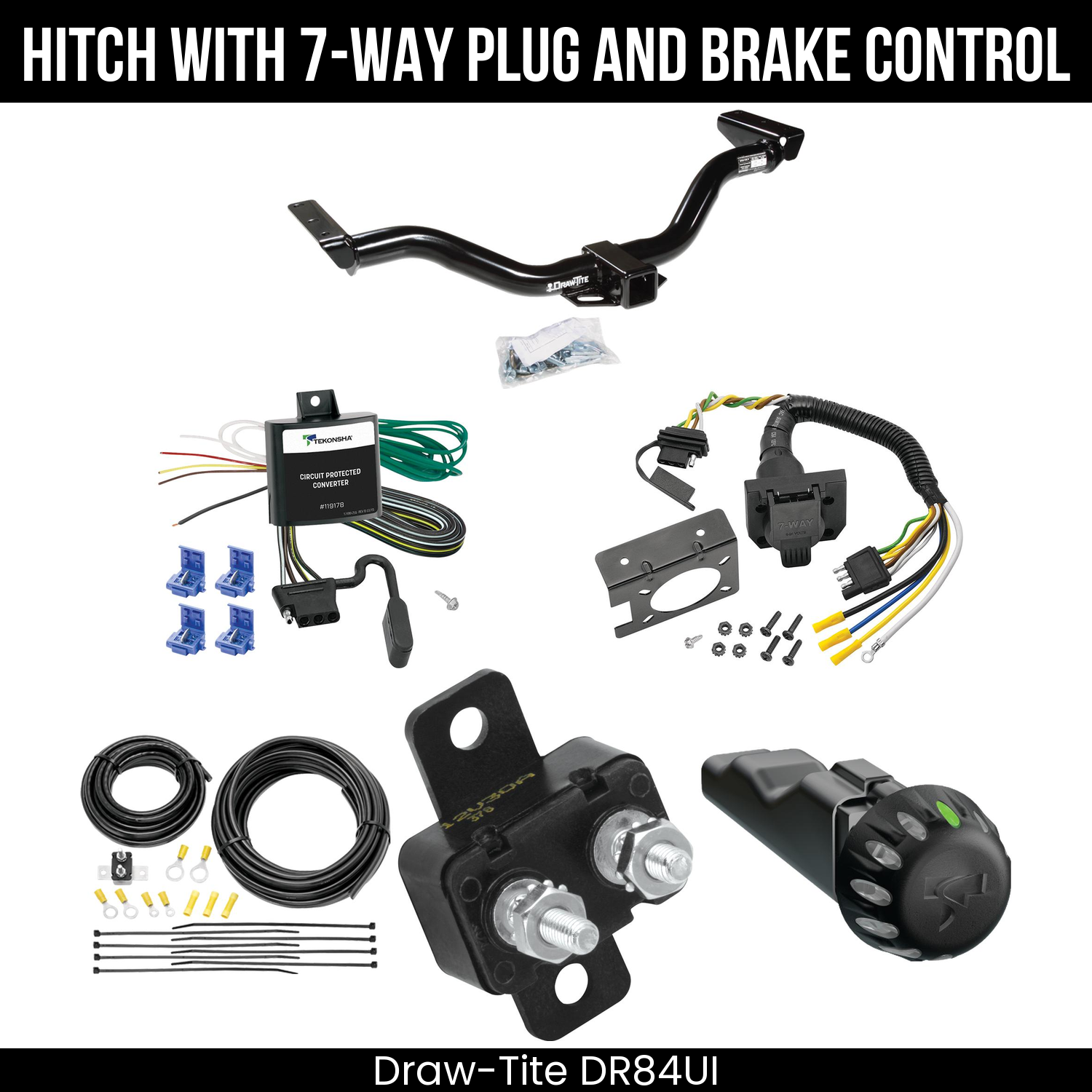 Draw Tite DR84UI Hitch With 7 Way Plug And Brake Control Bundle Featureimg