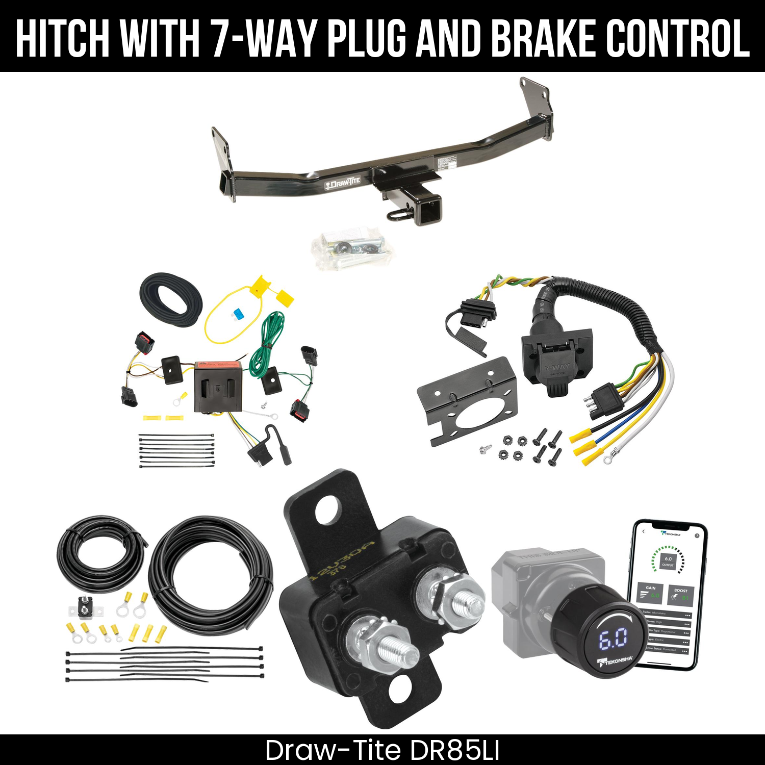 Draw Tite DR85LI Hitch With 7 Way Plug And Brake Control Bundle Featureimg