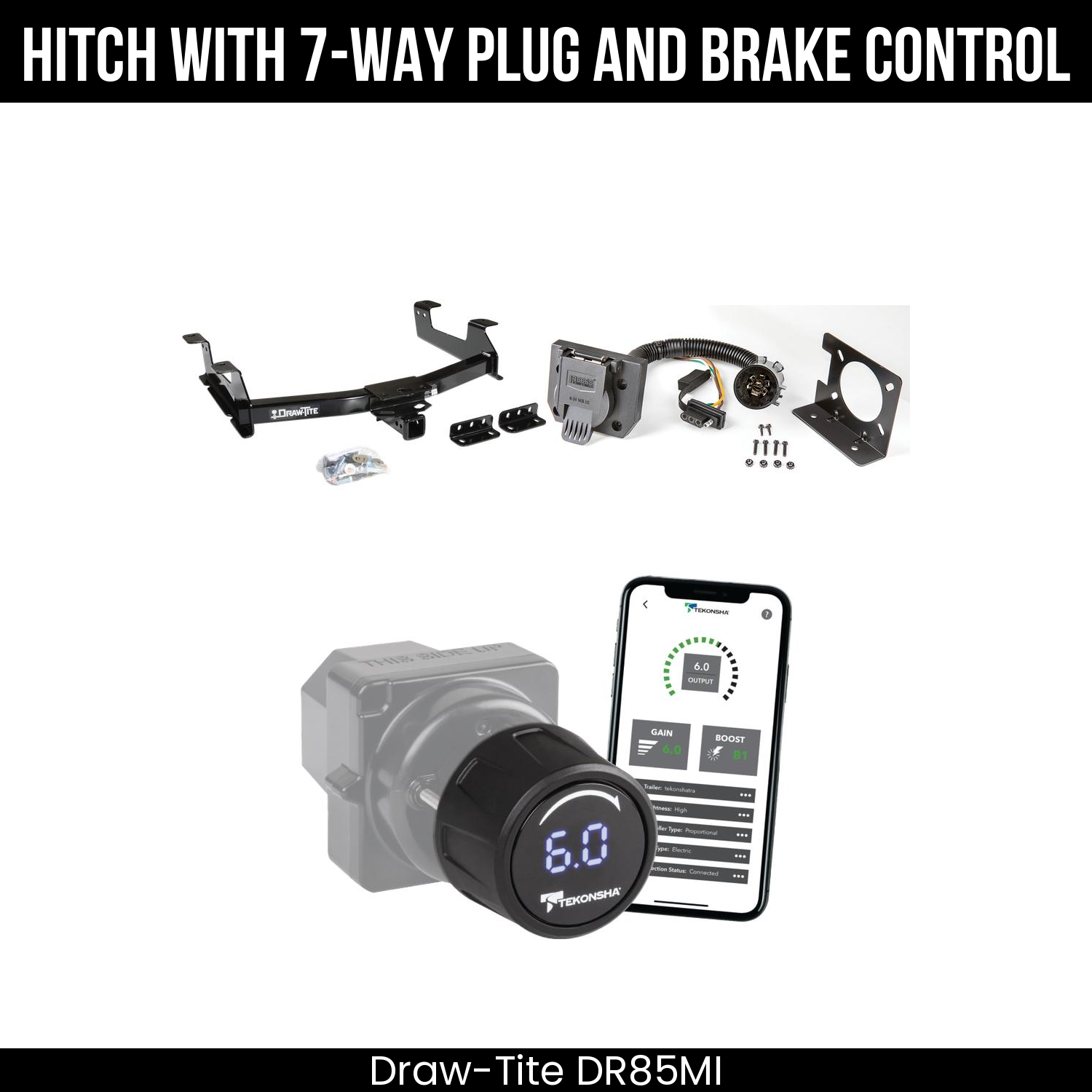 Draw Tite DR85MI Hitch With 7 Way Plug And Brake Control Bundle Featureimg