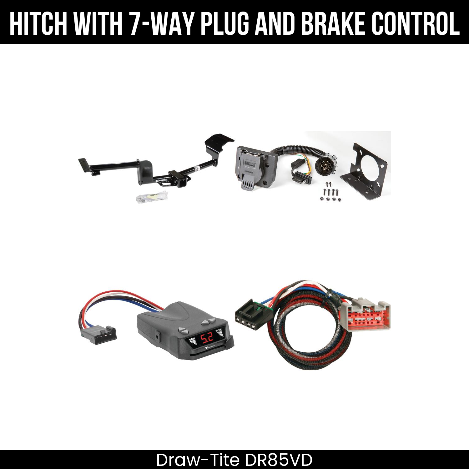 Trailer Hitch , 7-Way , Tekonsha Brakeman IV Brake Control