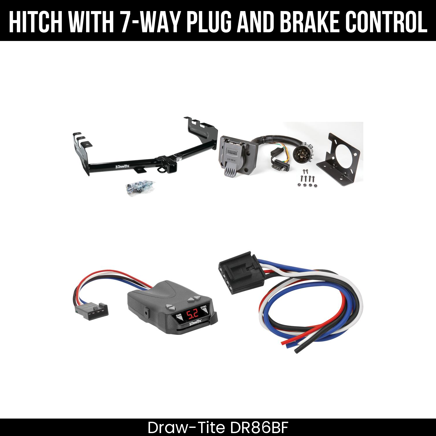 Trailer Hitch , 7-Way , Draw-Tite Activator IV Brake Control
