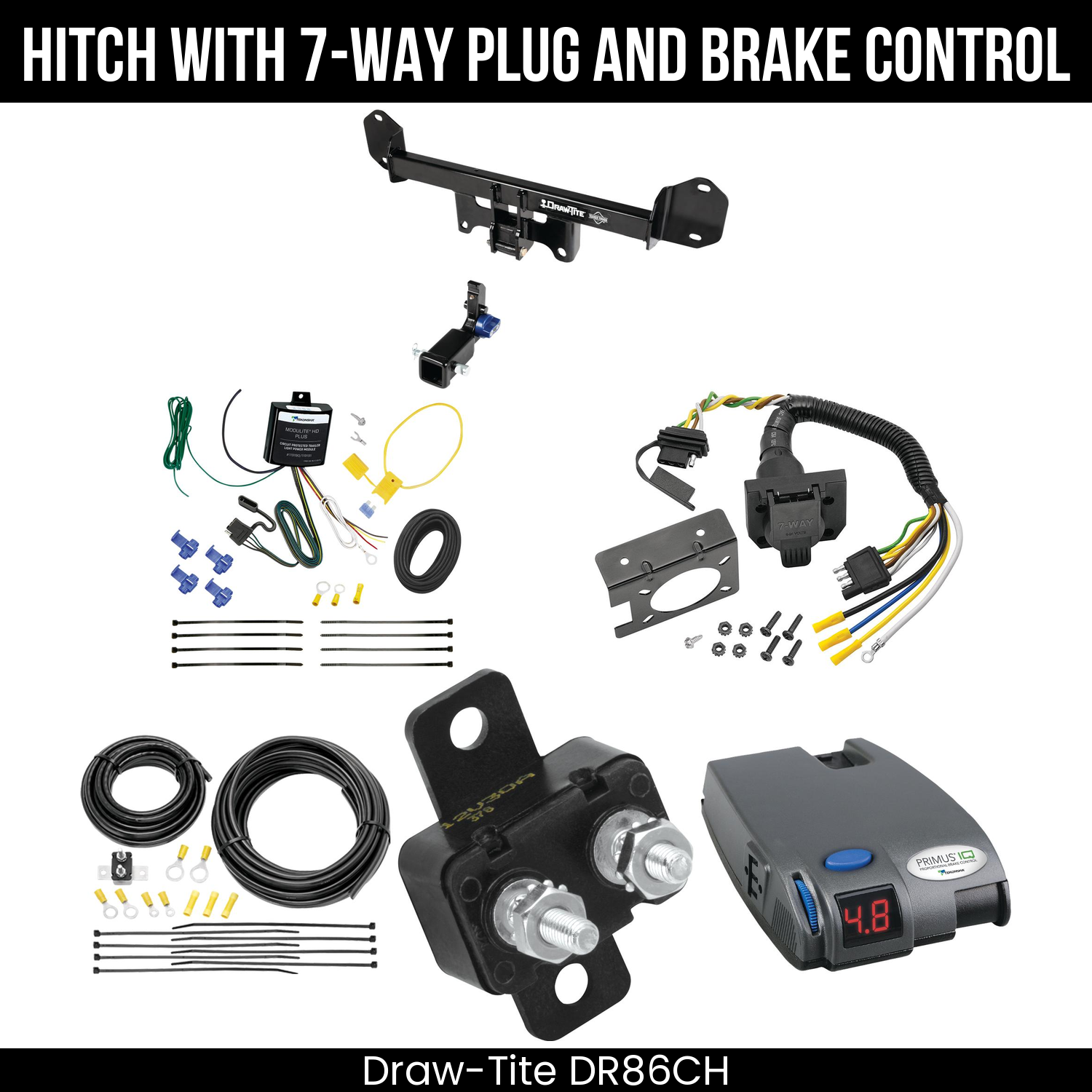 Trailer Hitch , 7-Way , Tekonsha Primus IQ Brake Control