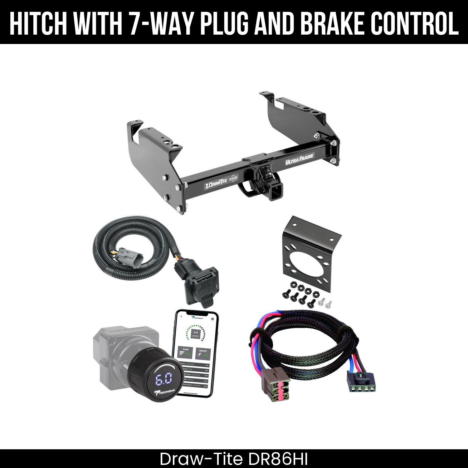 Draw Tite DR86HI Hitch With 7 Way Plug And Brake Control Bundle Featureimg