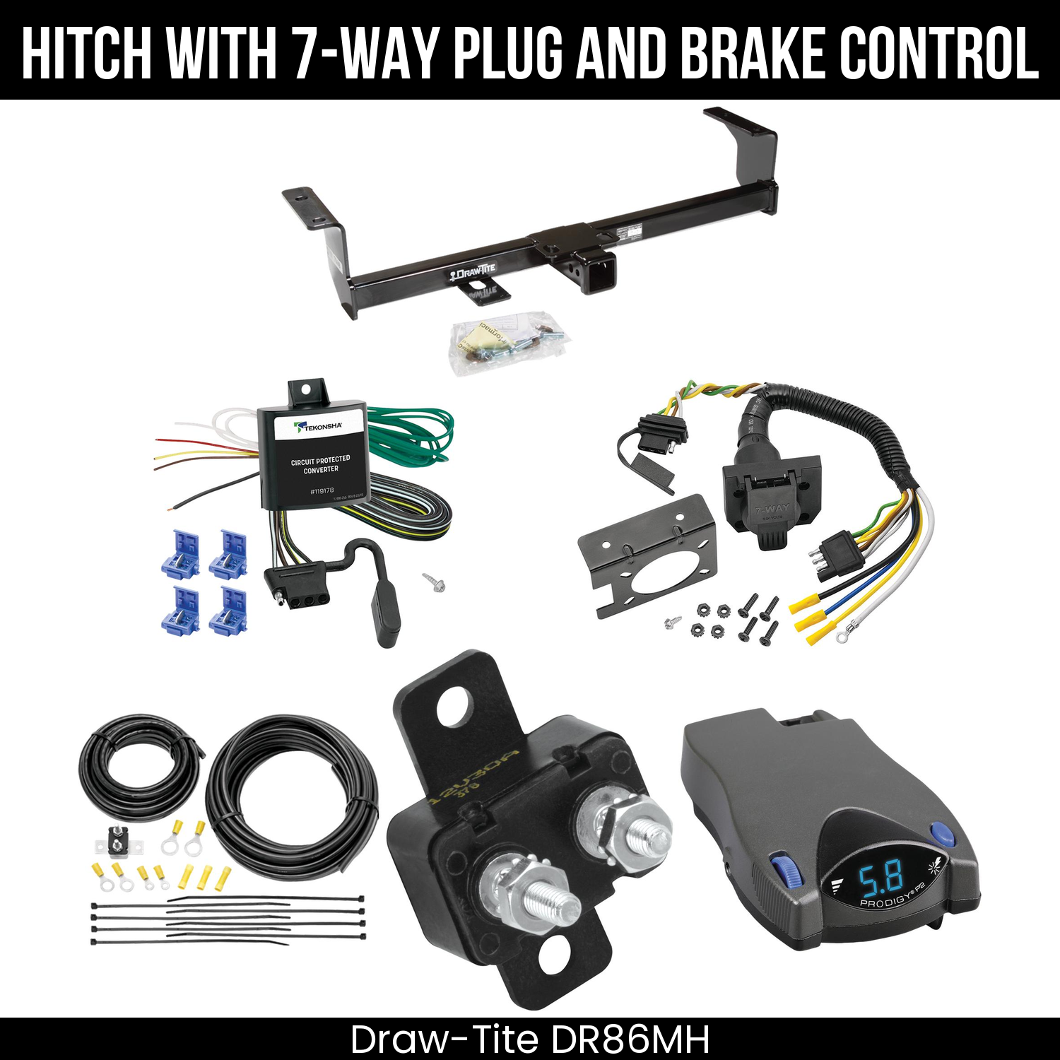 Trailer Hitch , 7-Way , Tekonsha Prodigy P2 Brake Control