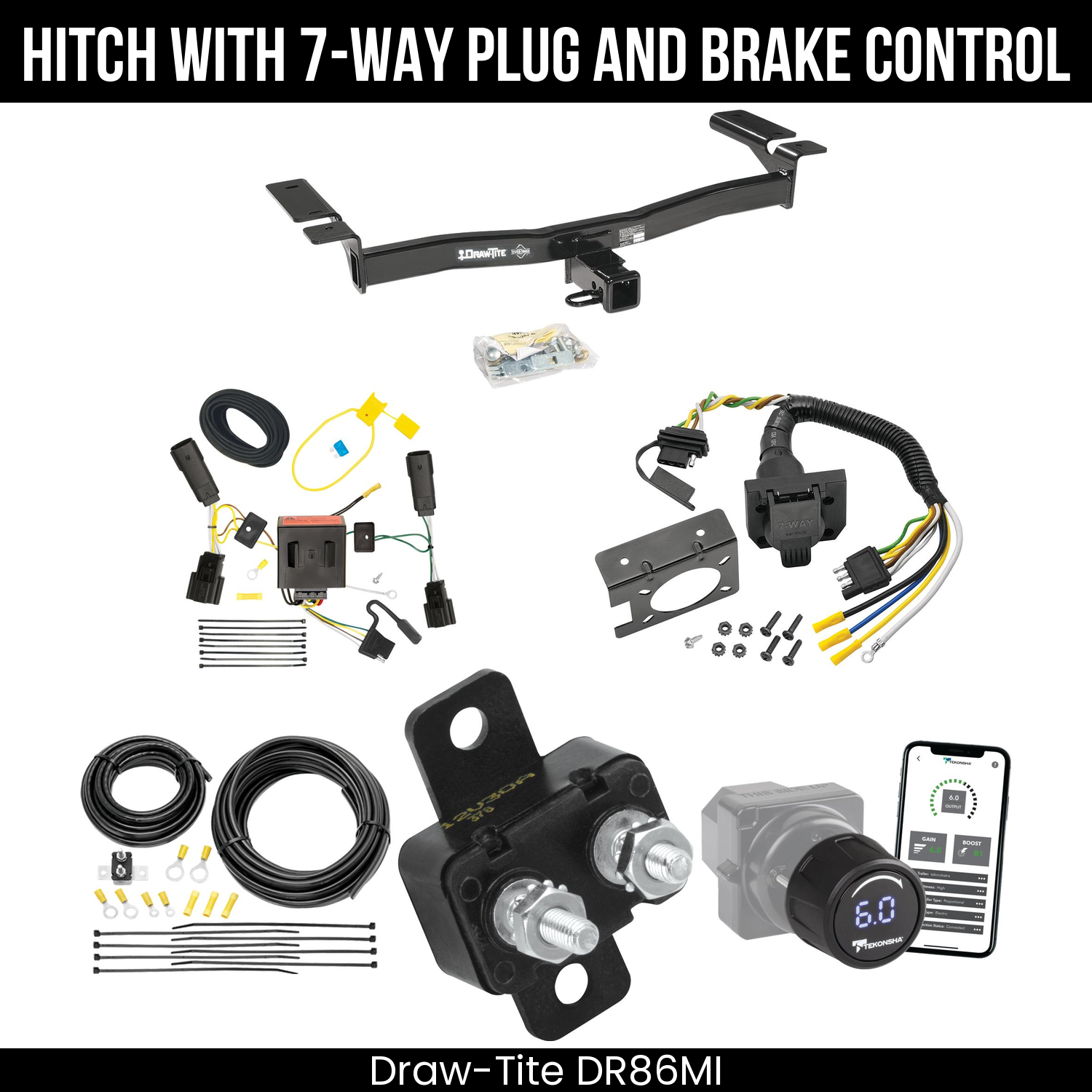 Draw Tite DR86MI Hitch With 7 Way Plug And Brake Control Bundle Featureimg