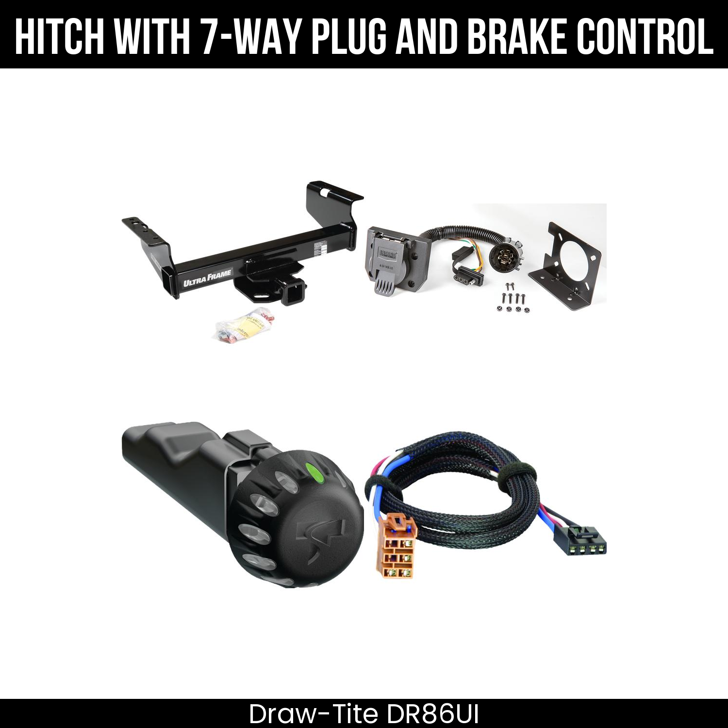 Draw Tite DR86UI Hitch With 7 Way Plug And Brake Control Bundle Featureimg