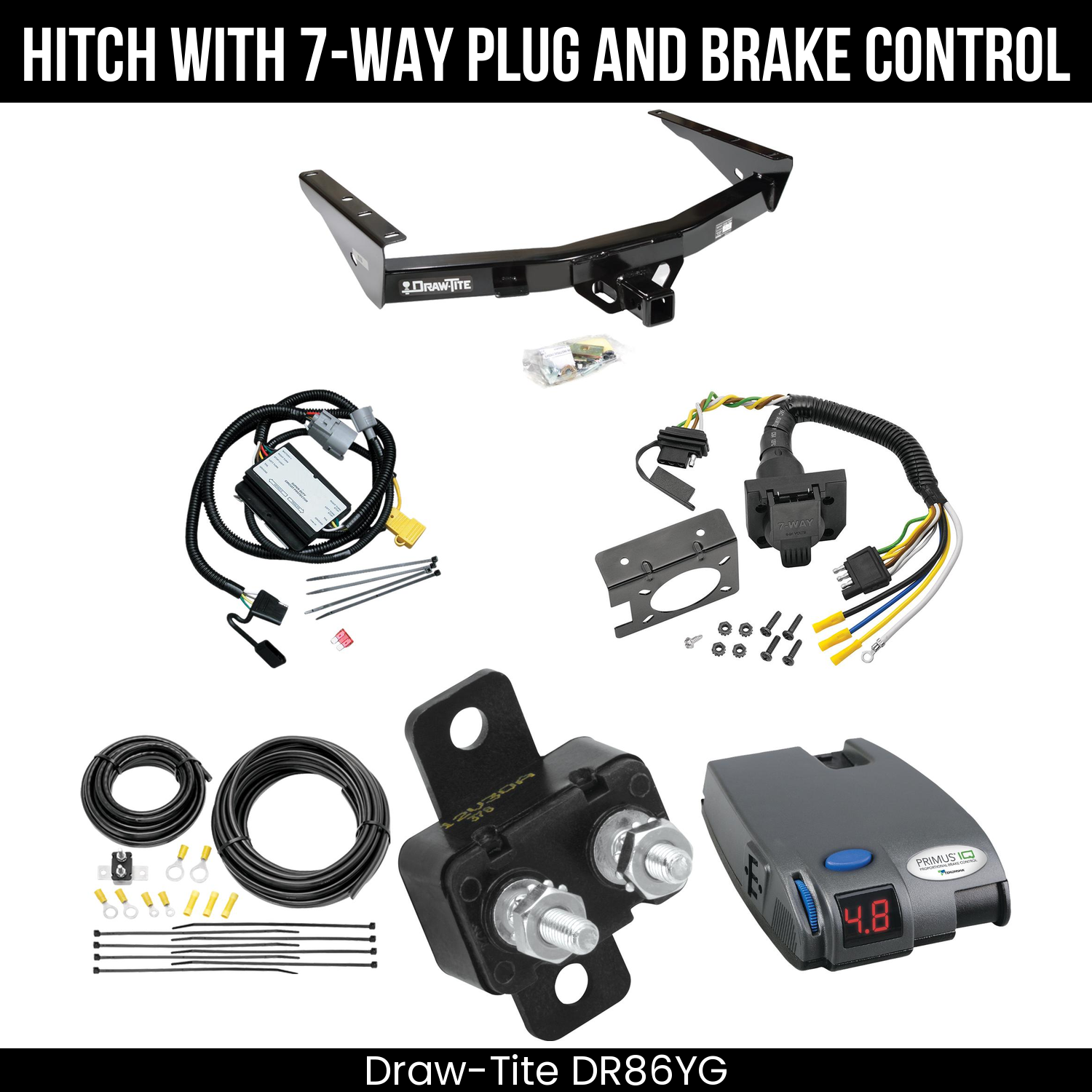 Trailer Hitch , 7-Way , Tekonsha Primus IQ Brake Control