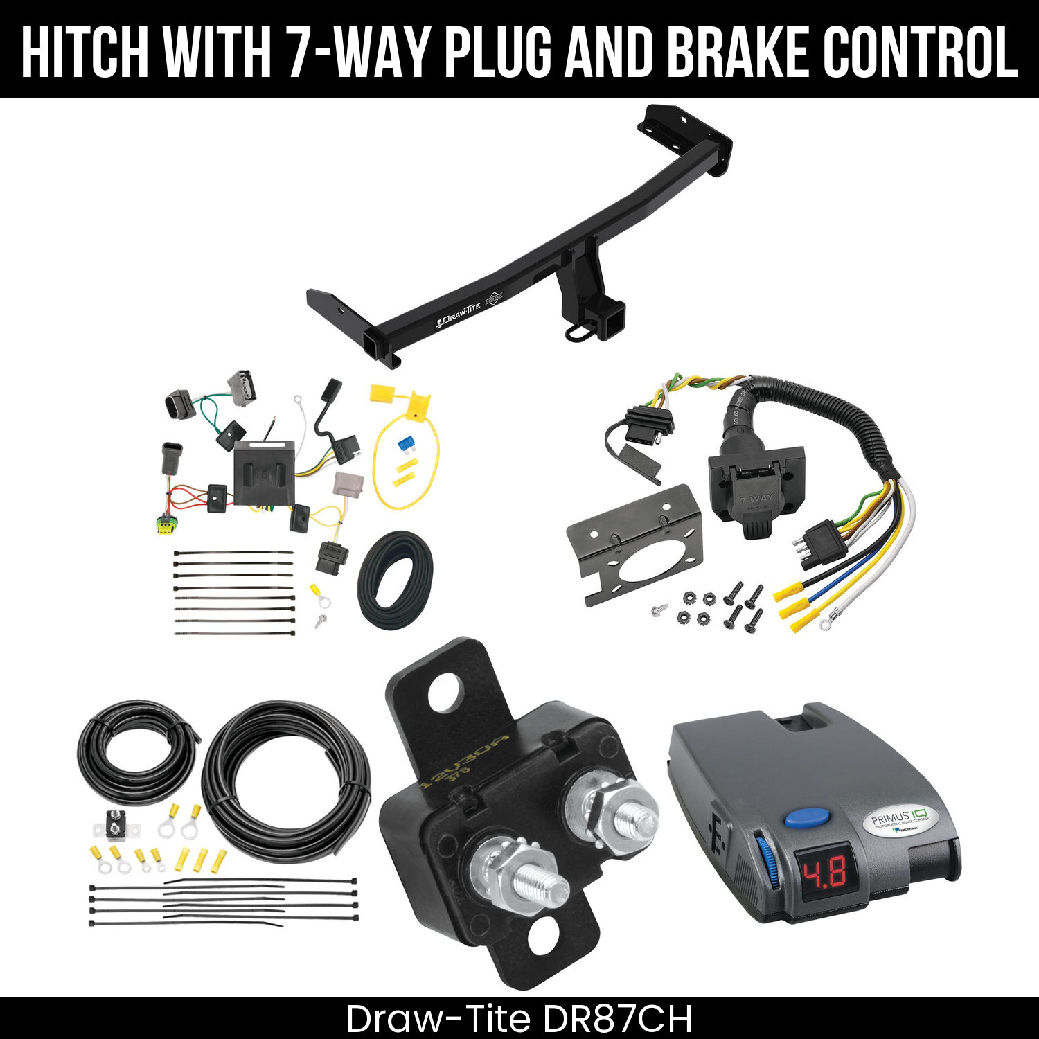 Trailer Hitch , 7-Way , Tekonsha Primus IQ Brake Control