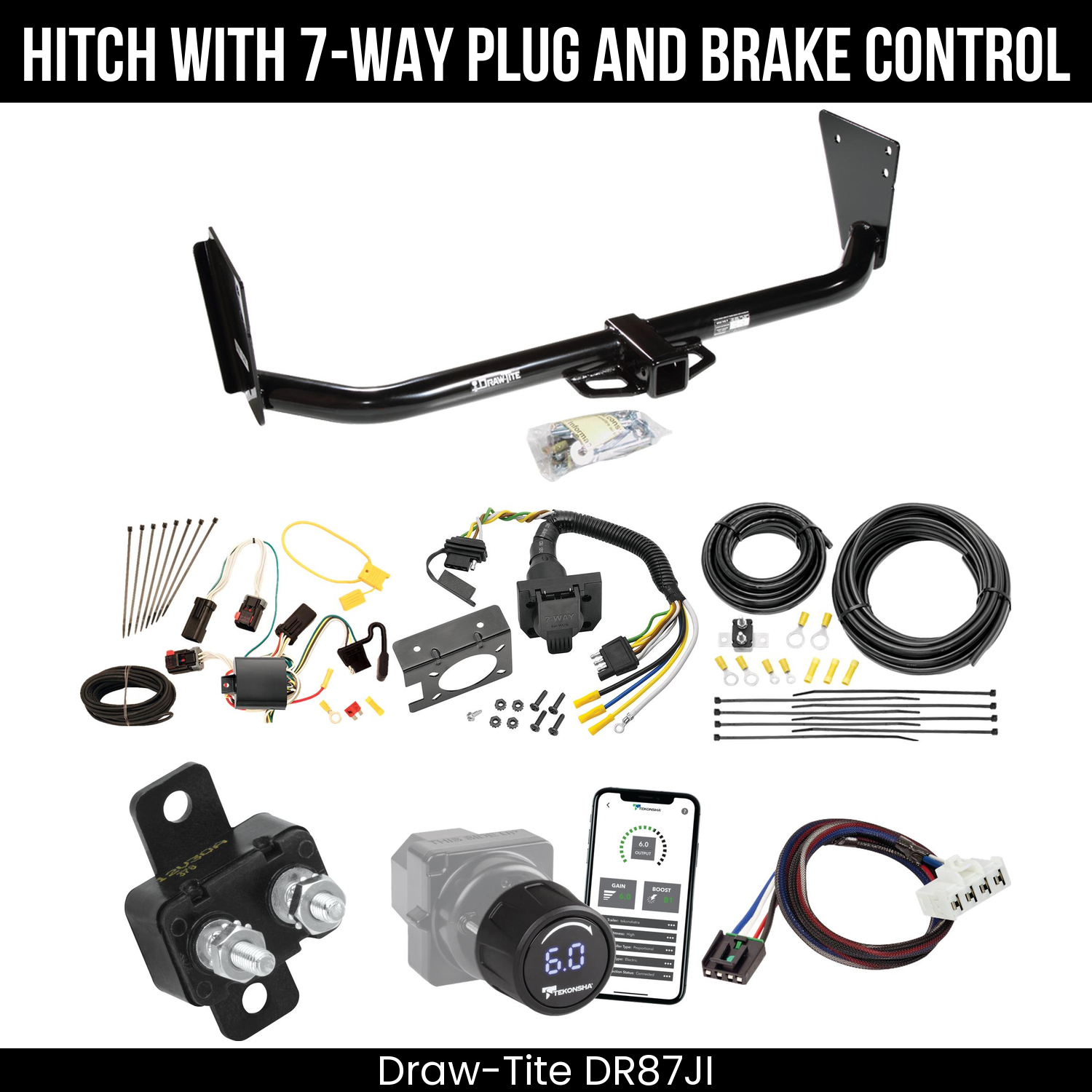 Draw Tite DR87JI Hitch With 7 Way Plug And Brake Control Bundle Featureimg