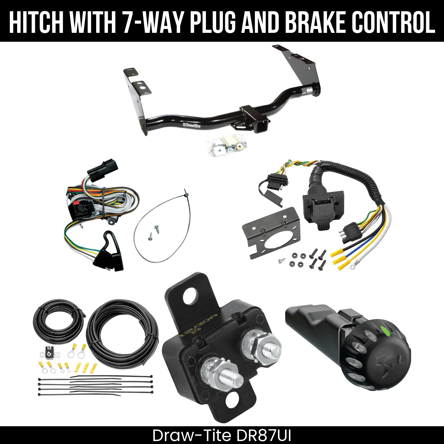 Draw Tite DR87UI Hitch With 7 Way Plug And Brake Control Bundle Featureimg
