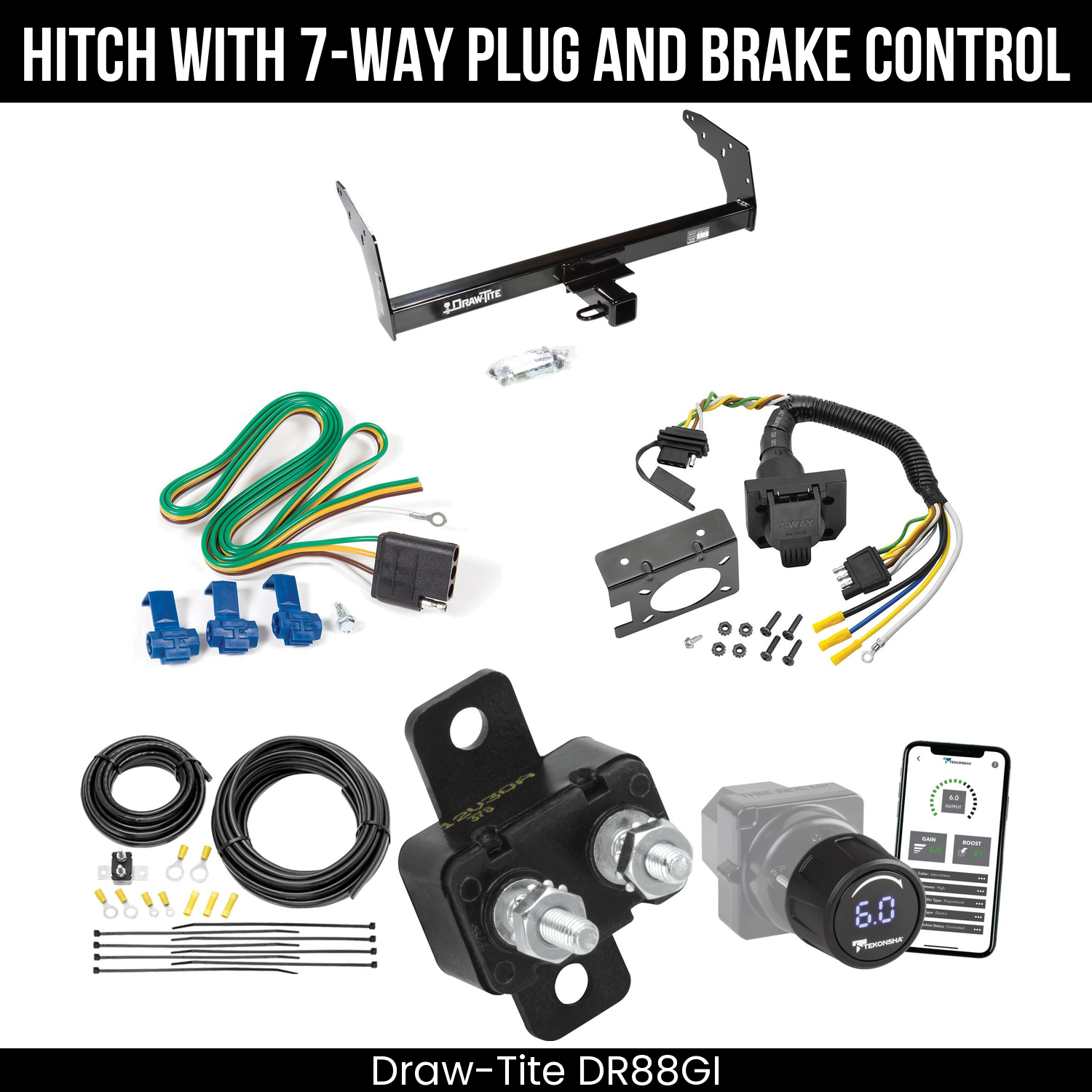 Draw Tite DR88GI Hitch With 7 Way Plug And Brake Control Bundle Featureimg