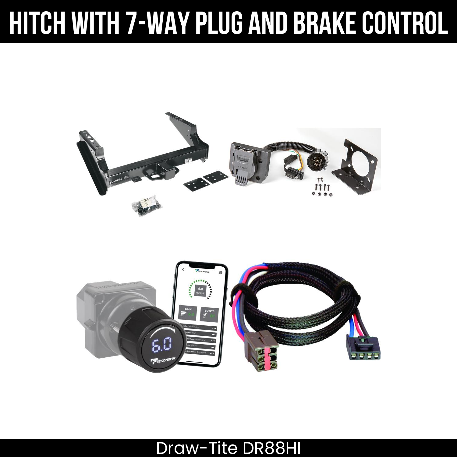 Draw Tite DR88HI Hitch With 7 Way Plug And Brake Control Bundle Featureimg