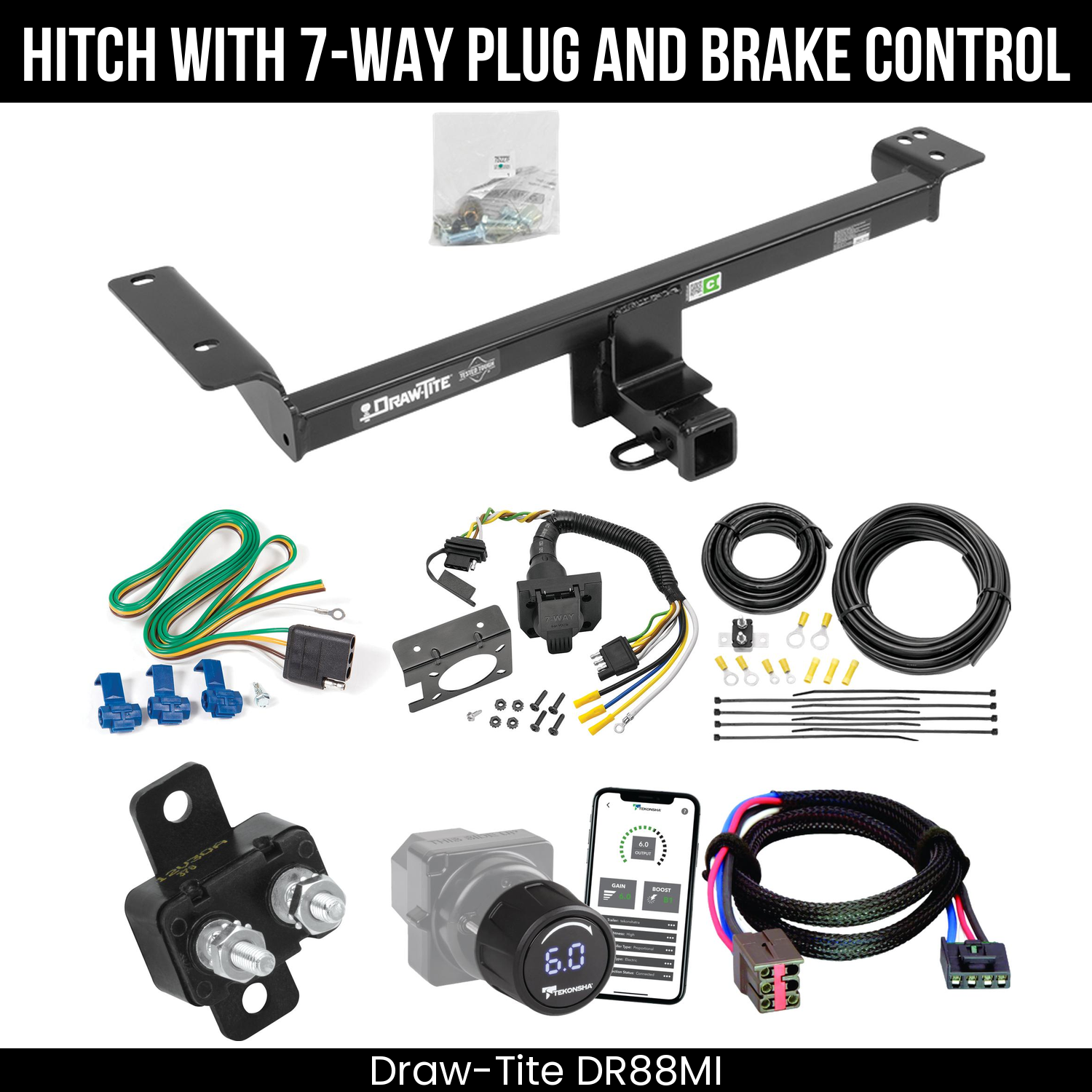 Draw Tite DR88MI Hitch With 7 Way Plug And Brake Control Bundle Featureimg