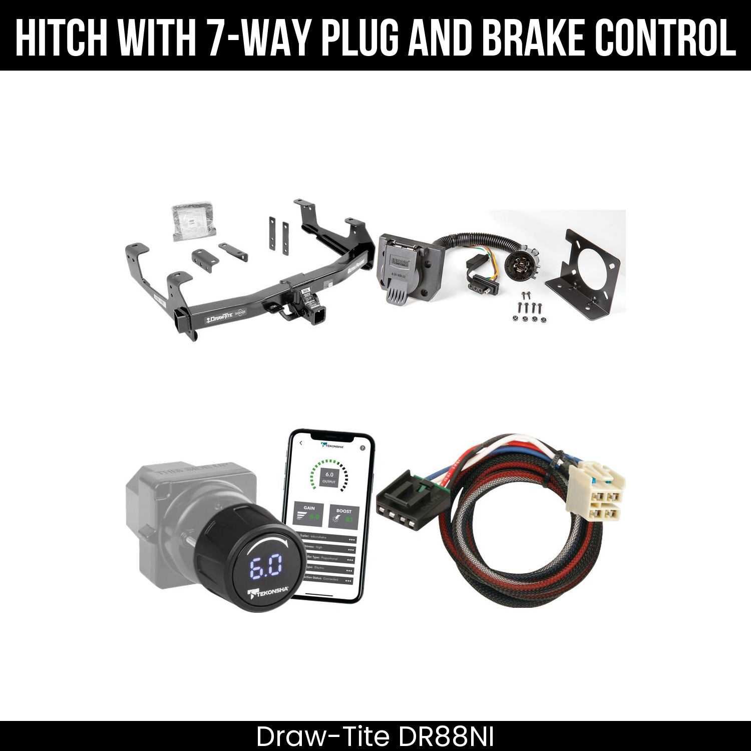 Draw Tite DR88NI Hitch With 7 Way Plug And Brake Control Bundle Featureimg