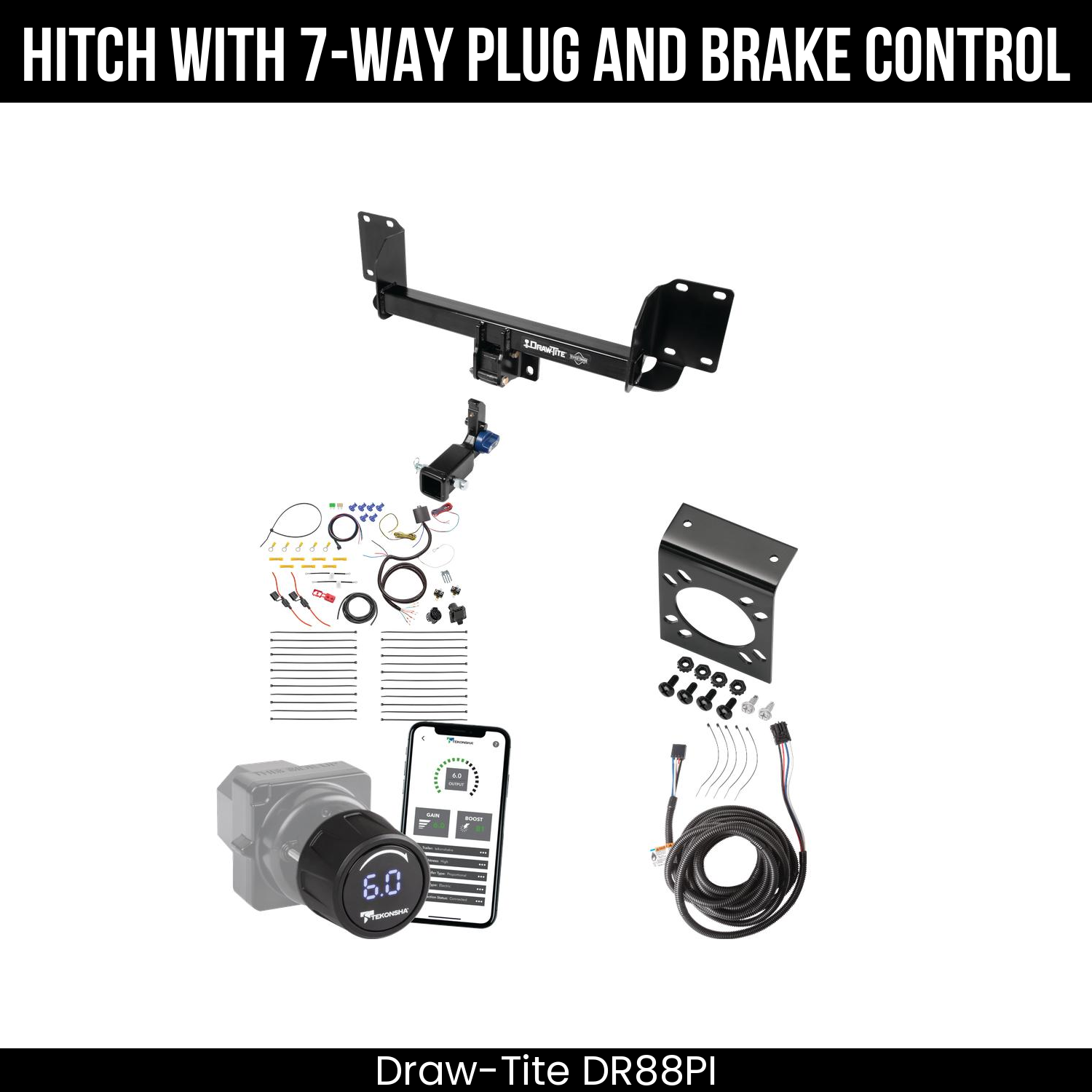 Draw Tite DR88PI Hitch With 7 Way Plug And Brake Control Bundle Featureimg