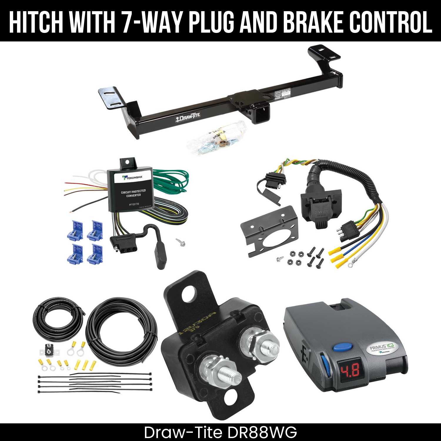 Trailer Hitch , 7-Way , Tekonsha Primus IQ Brake Control