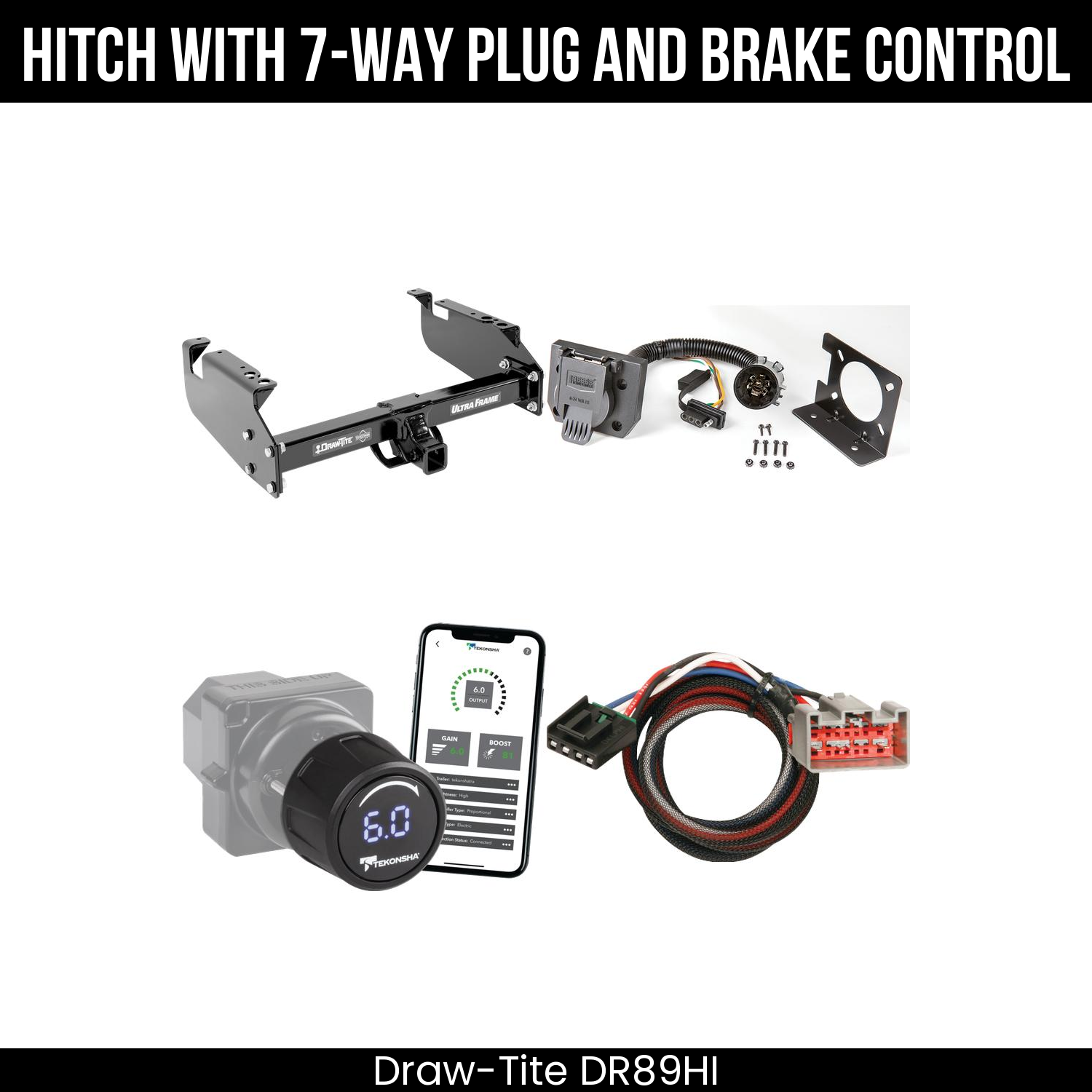 Draw Tite DR89HI Hitch With 7 Way Plug And Brake Control Bundle Featureimg