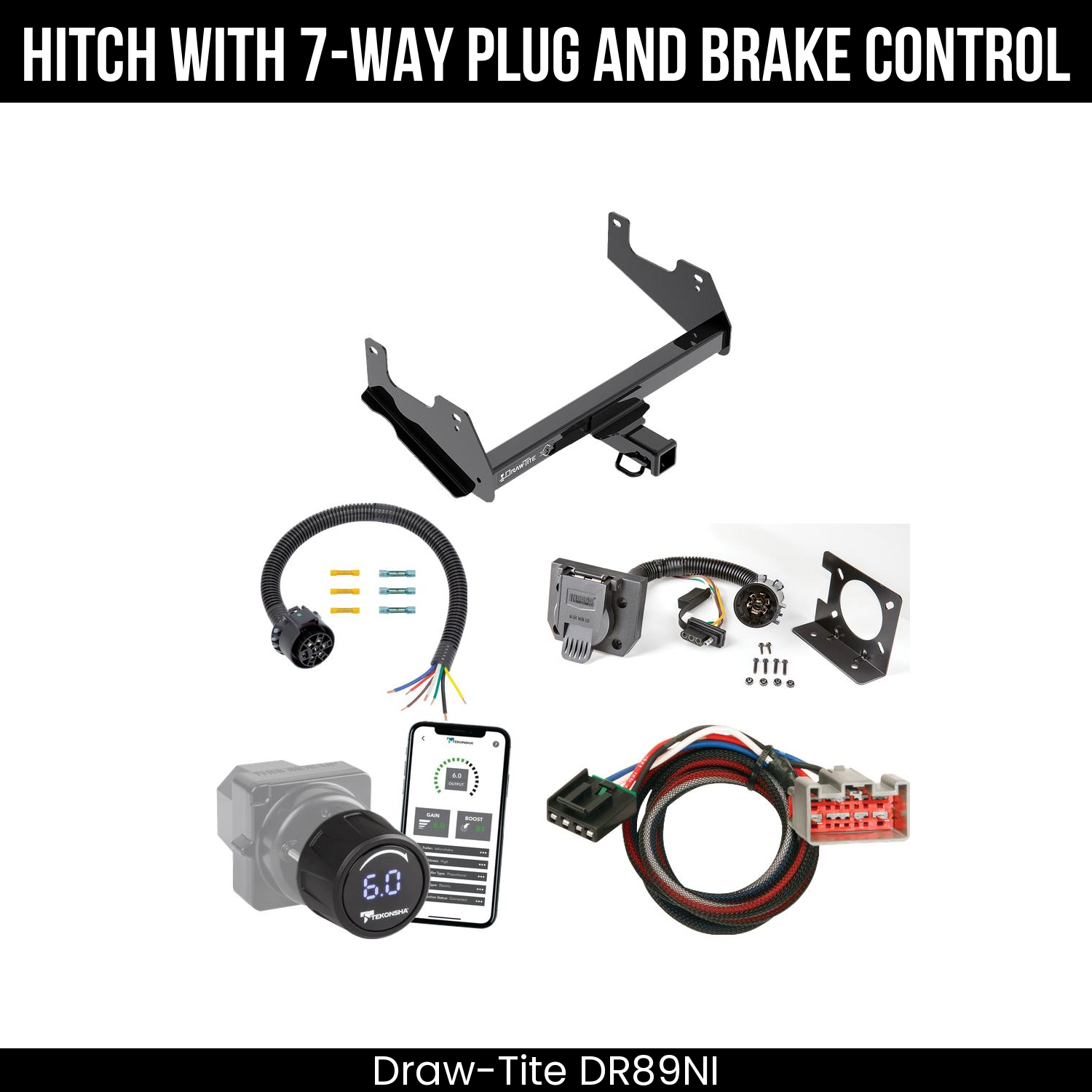 Draw Tite DR89NI Hitch With 7 Way Plug And Brake Control Bundle Featureimg