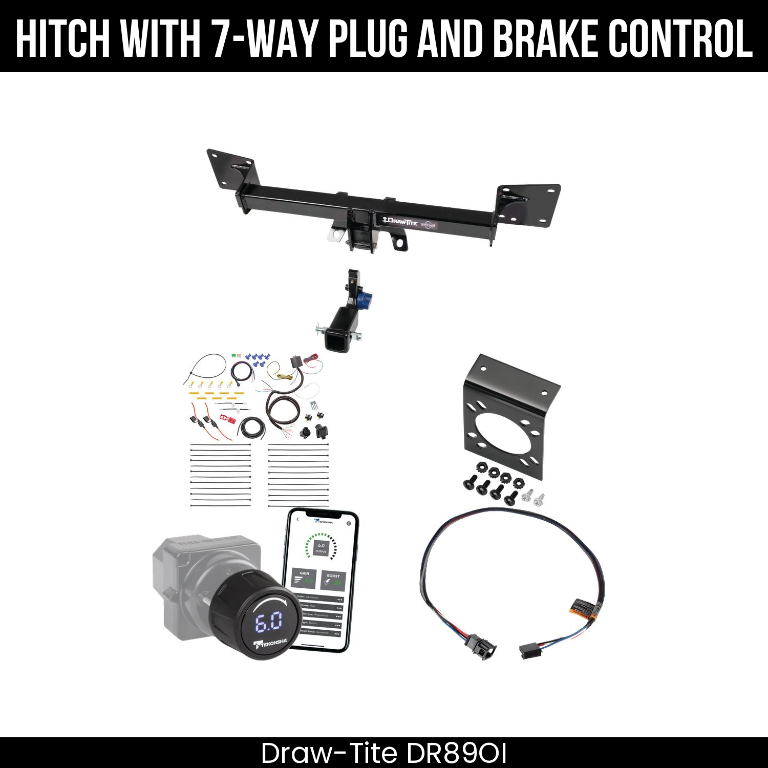 Draw Tite DR89OI Hitch With 7 Way Plug And Brake Control Bundle Featureimg