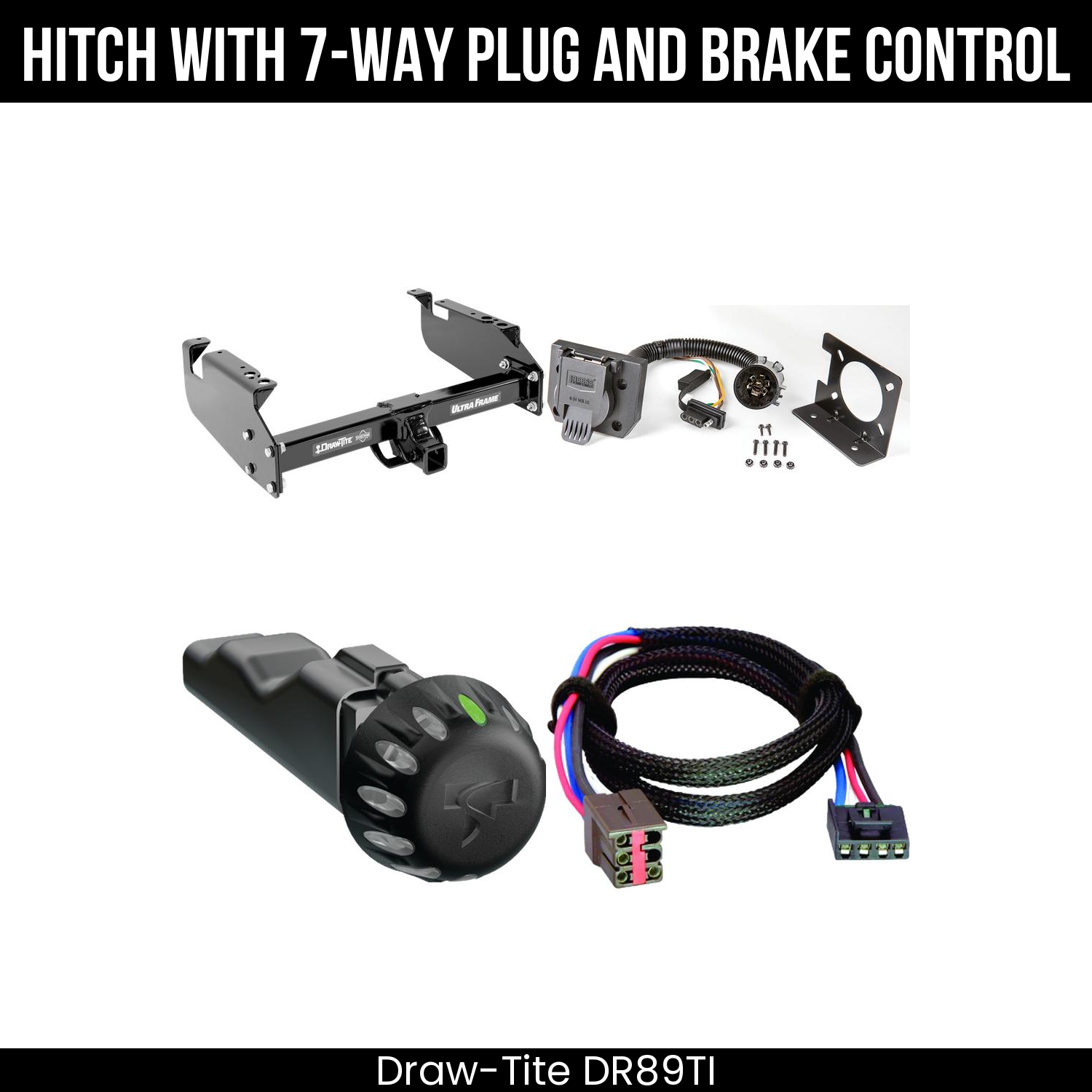 Draw Tite DR89TI Hitch With 7 Way Plug And Brake Control Bundle Featureimg