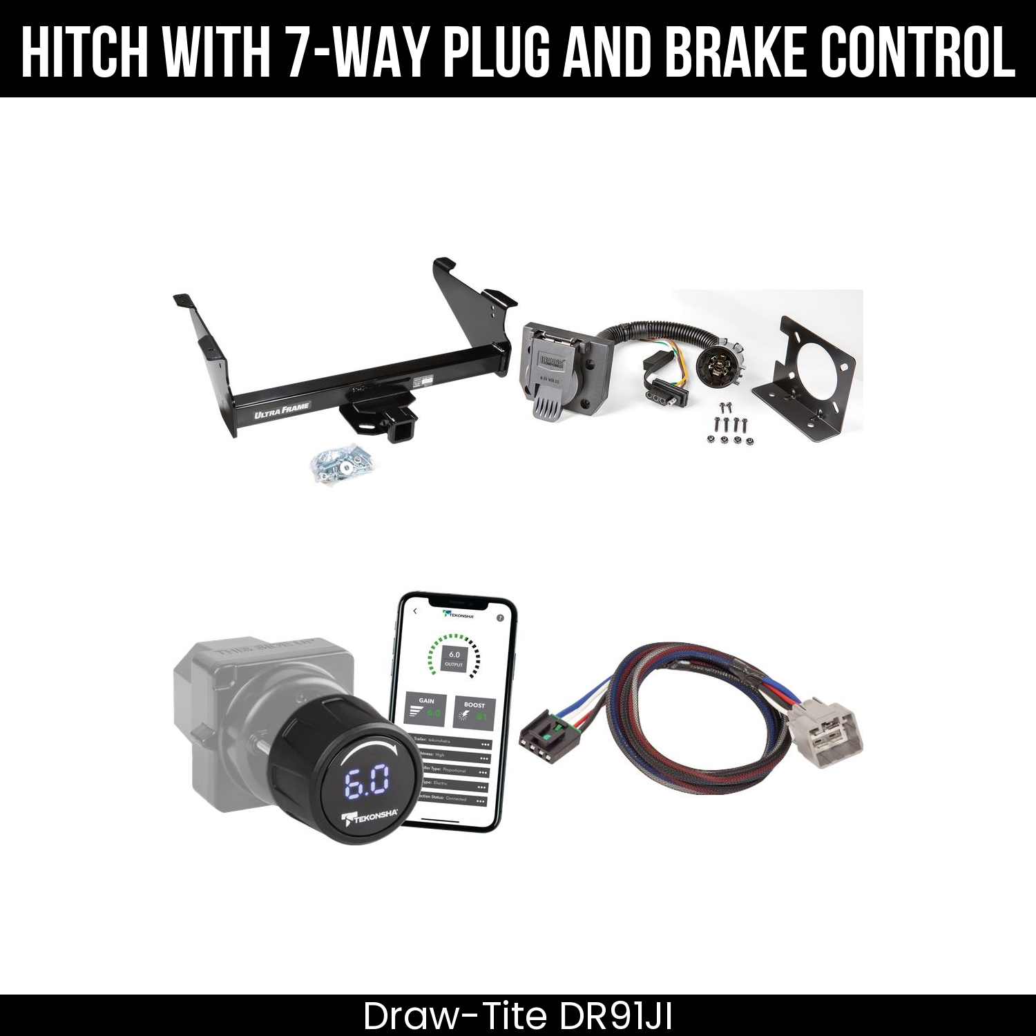 Draw Tite DR91JI Hitch With 7 Way Plug And Brake Control Bundle Featureimg